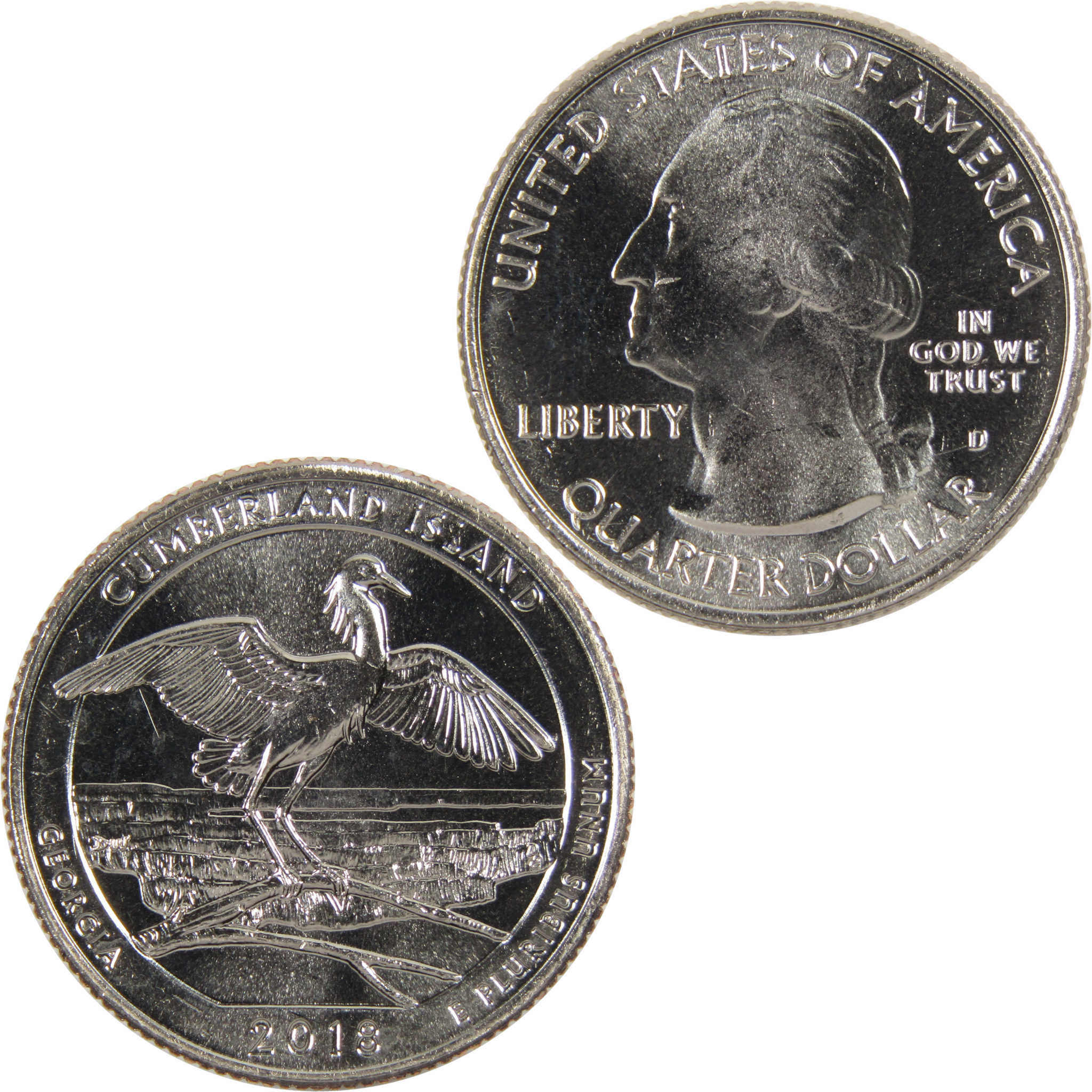 2018 D Cumberland Island National Park Quarter BU Uncirculated Clad