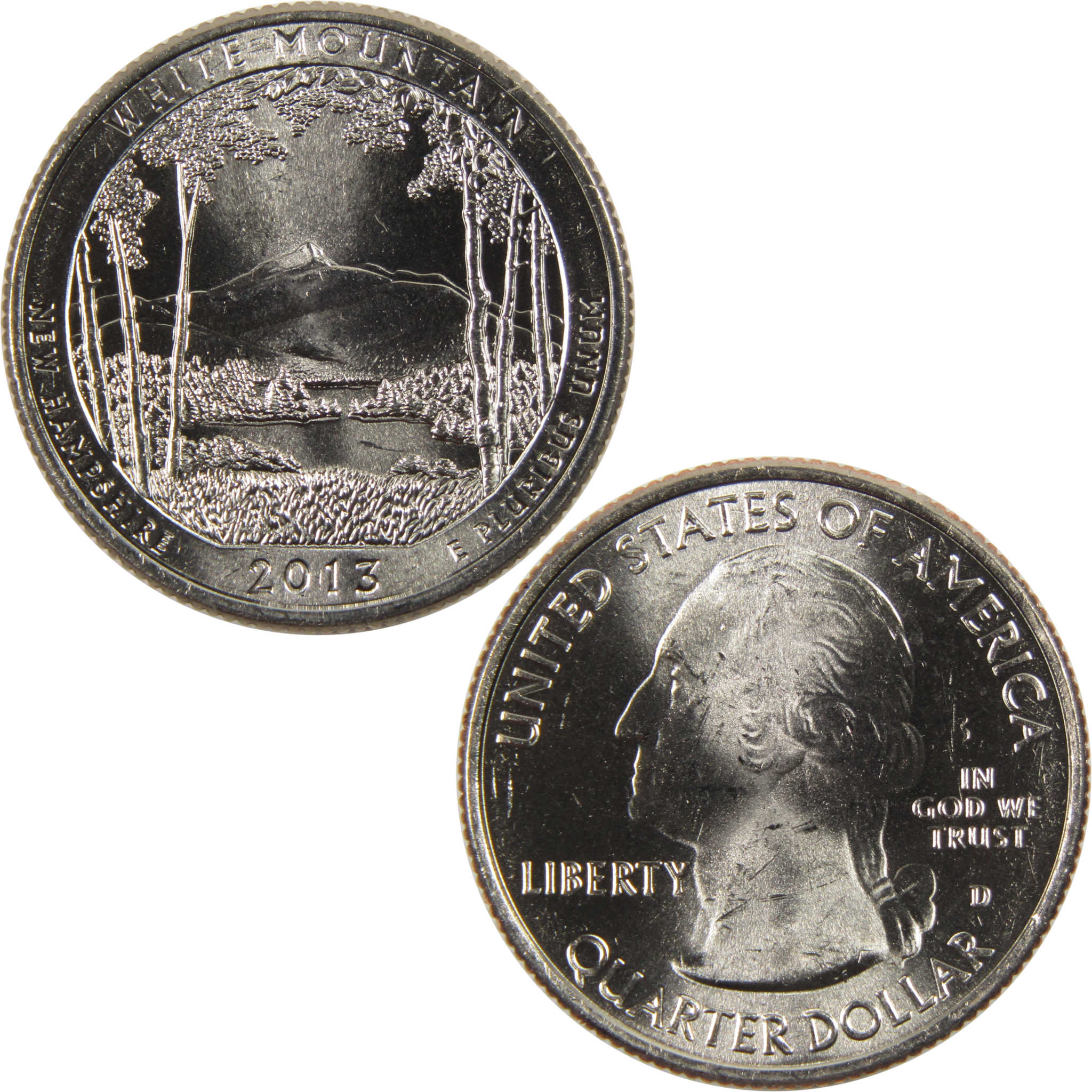 2013 D White Mountain National Forest Quarter BU Uncirculated Clad 25c
