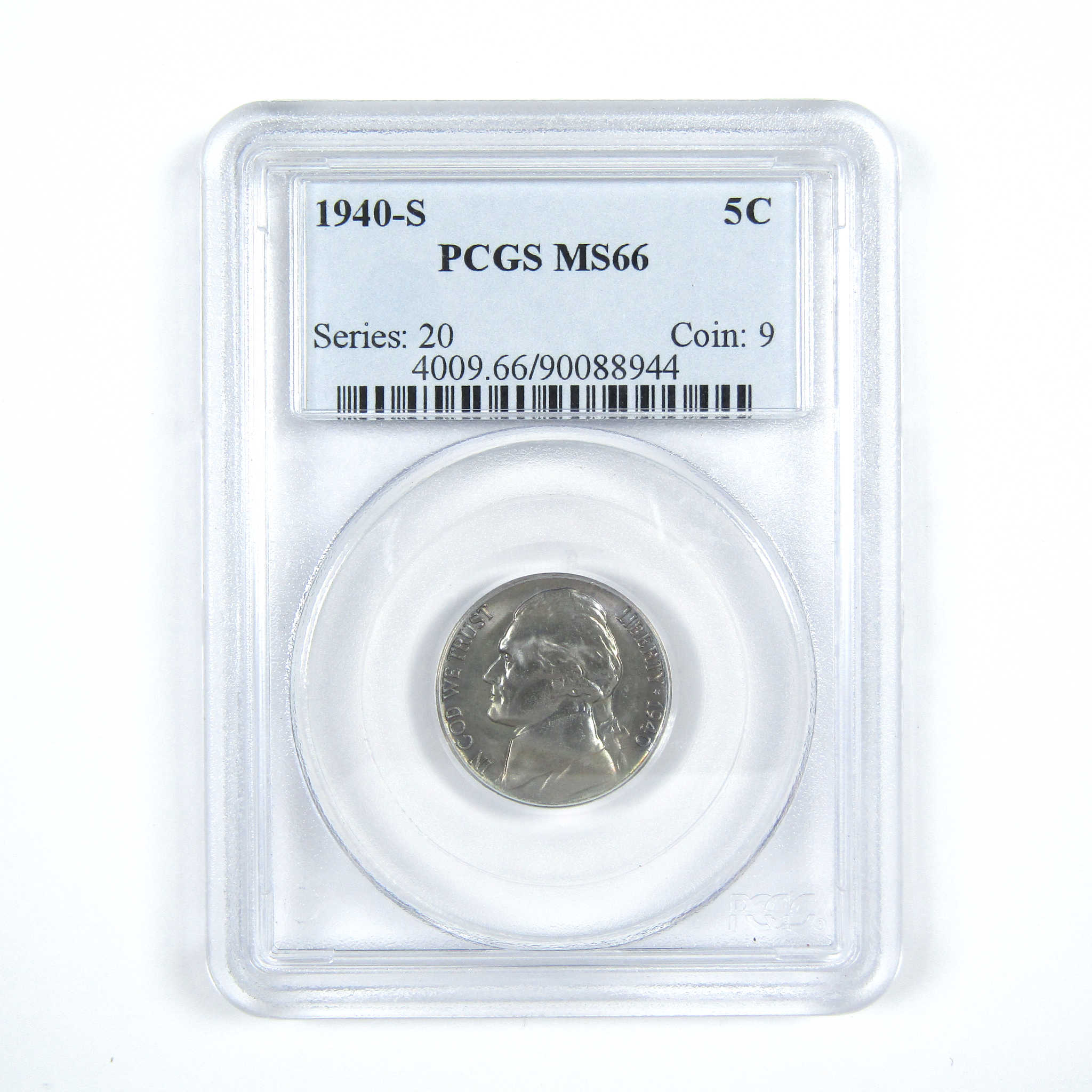 1940 S Jefferson Nickel MS 66 PCGS 5c Uncirculated Coin SKU:CPC7438