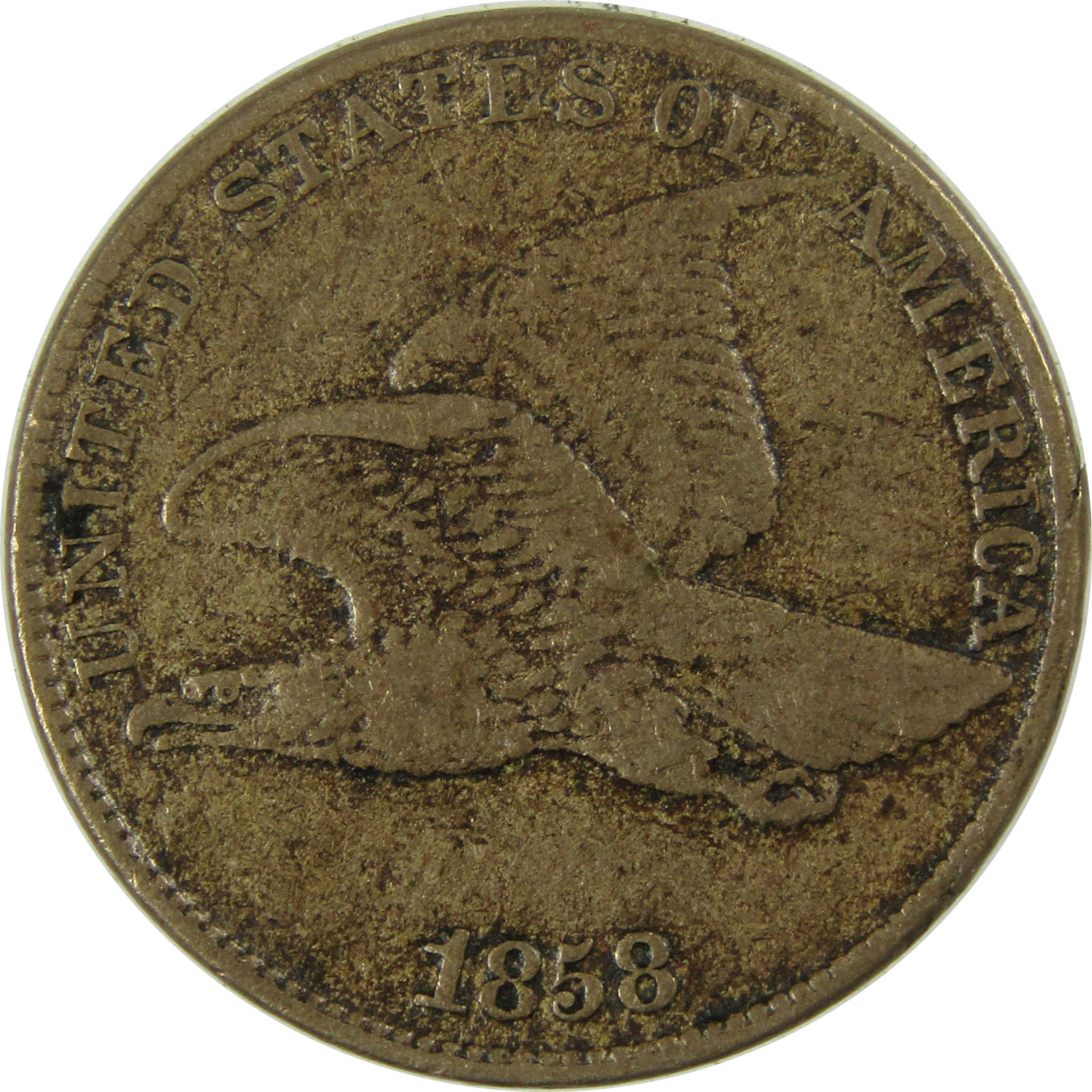 1858 Large Letters Flying Eagle Cent VF Very Fine Penny SKU:I26596