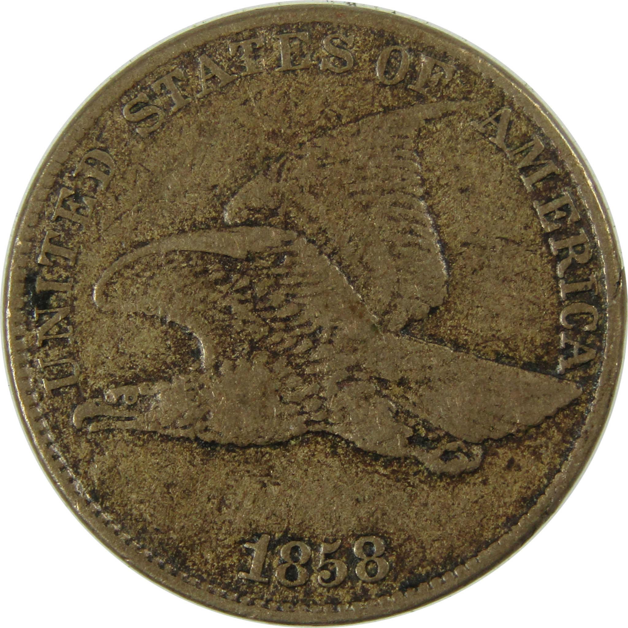 1858 Large Letters Flying Eagle Cent VF Very Fine Penny SKU:I26596