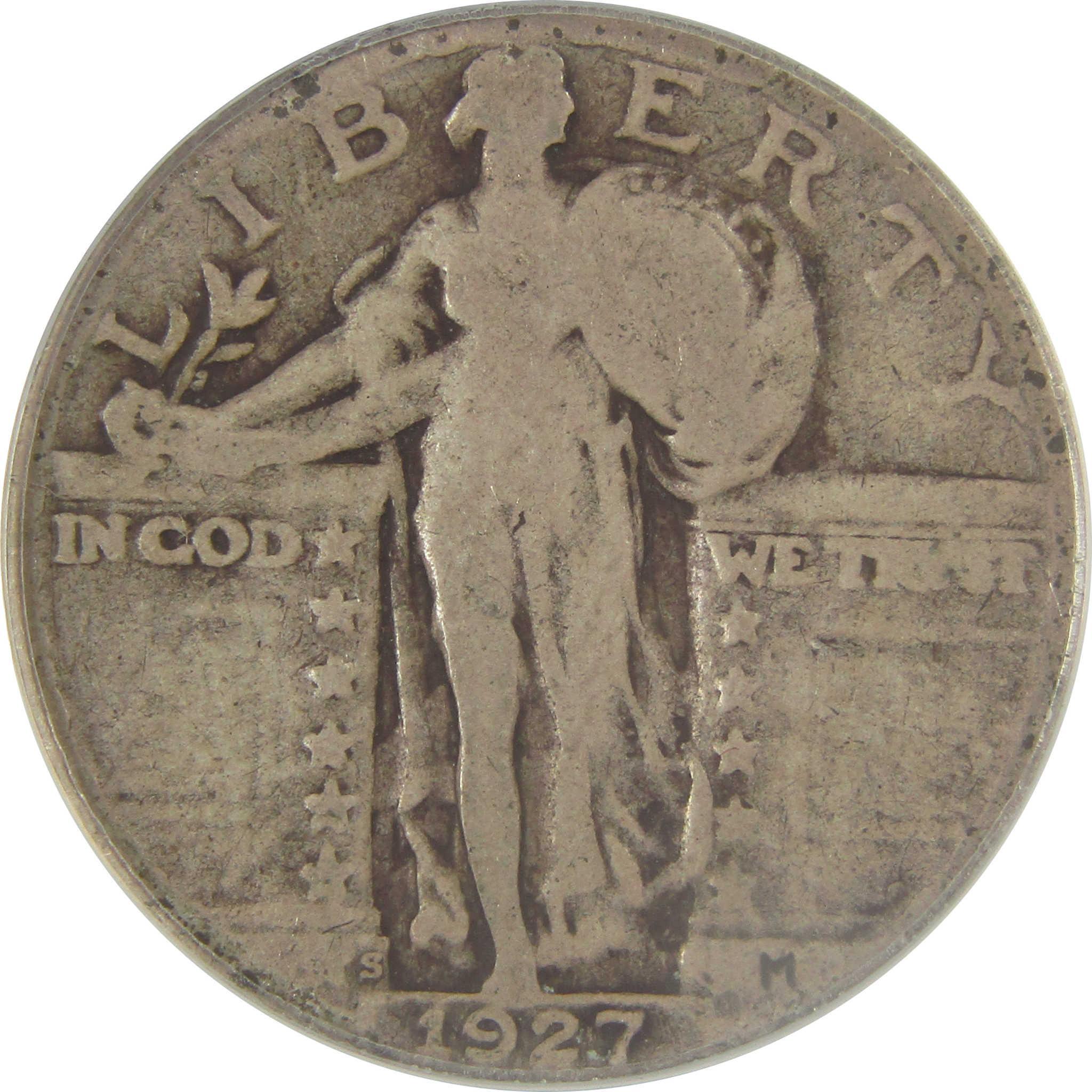 1927 S Standing Liberty Quarter G 4 ANACS Silver 25c Coin SKU:I21990
