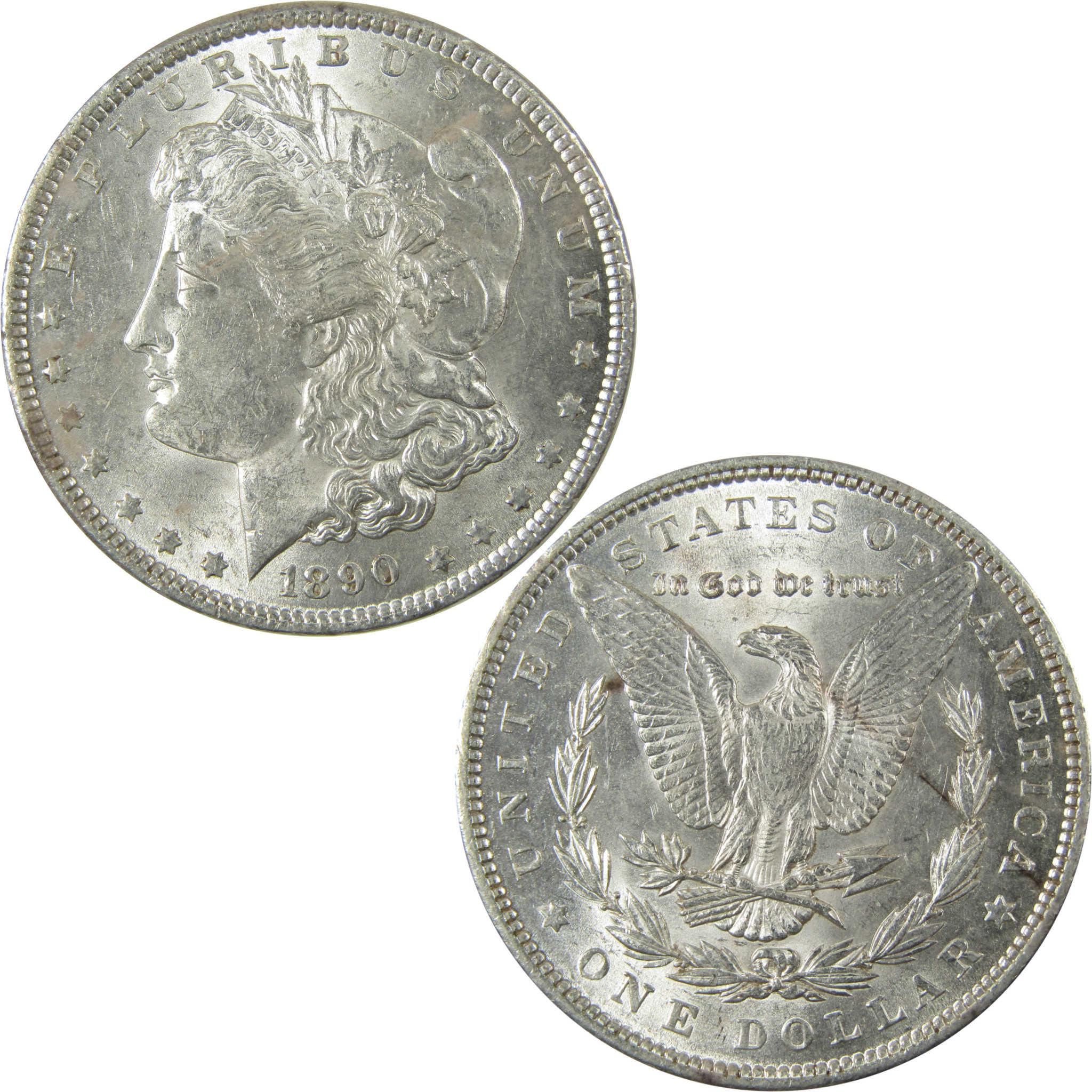 1890 Morgan Silver Dollar AU About Uncirculated Details SKU:CP1391 - Morgan coin - Morgan silver dollar - Morgan silver dollar for sale - Profile Coins & Collectibles