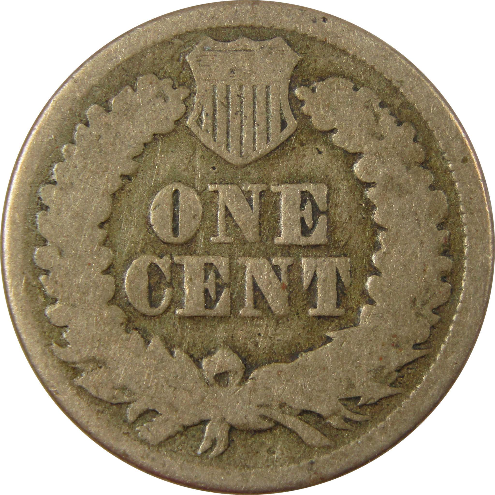 1864 Indian Head Copper-Nickel Cent G Good Details Penny SKU:CP1215