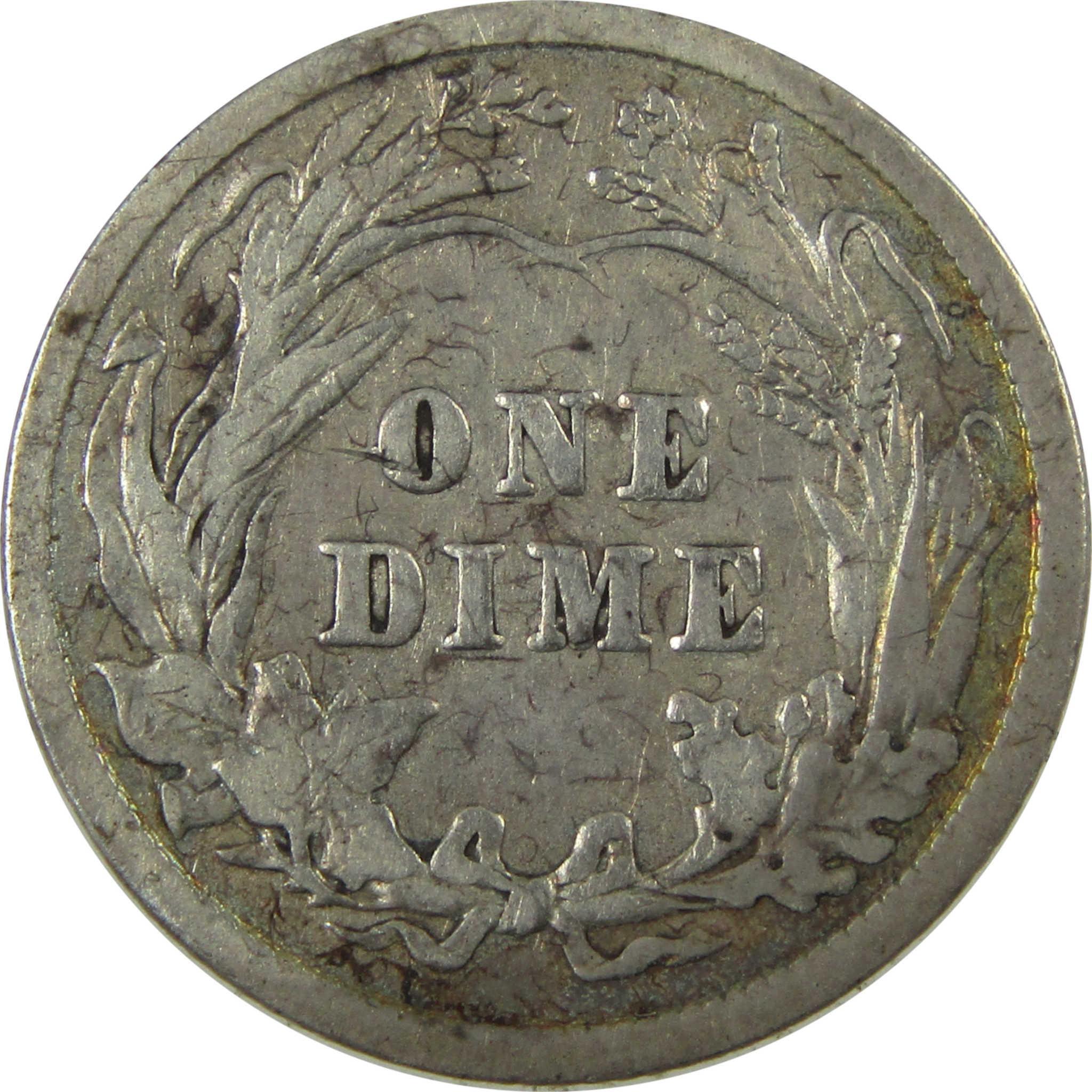 1914 Barber Silver Dime F Fine 10c Coin Collectible SKU:CP1349