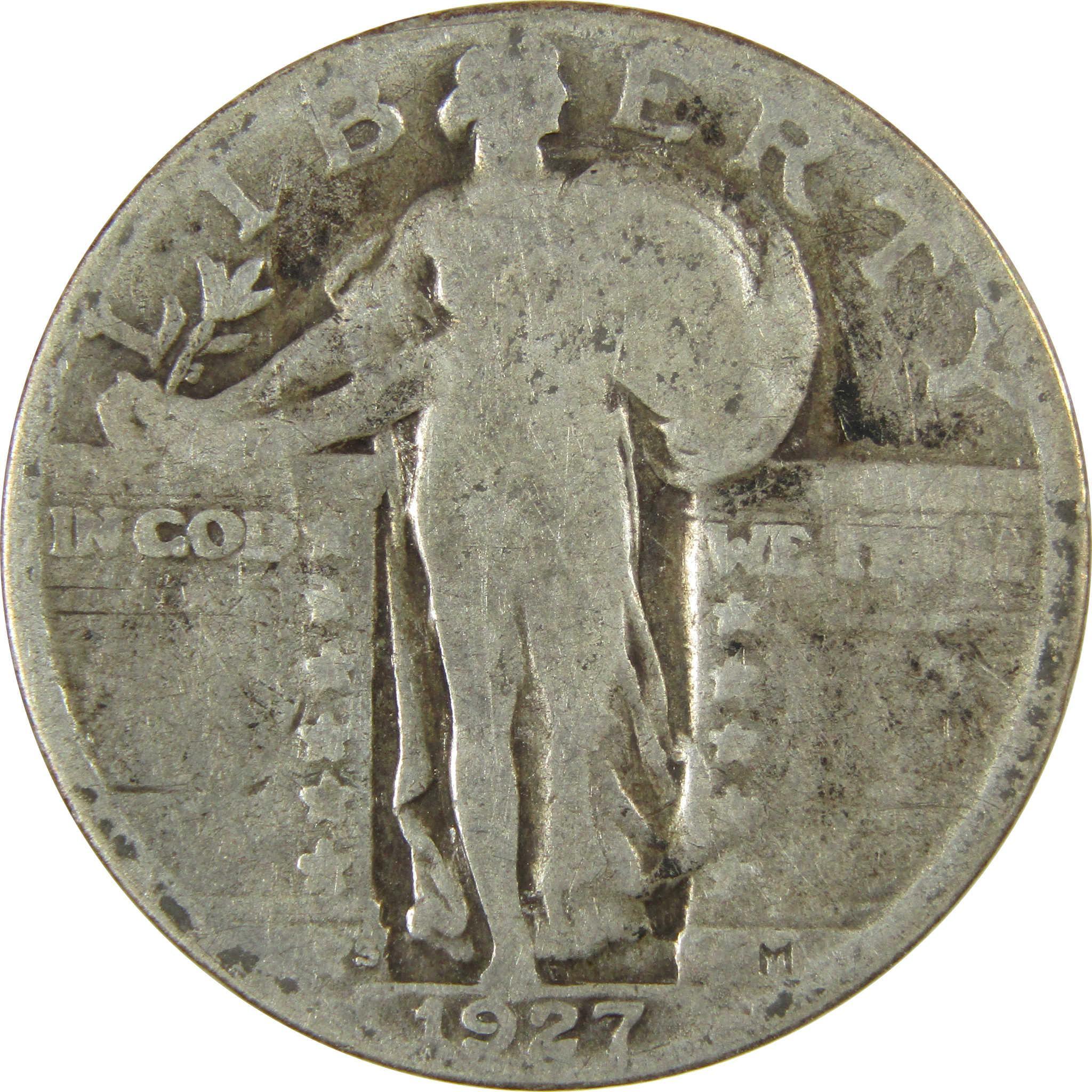 1927 S Standing Liberty Silver Quarter AG About Good SKU:CP908