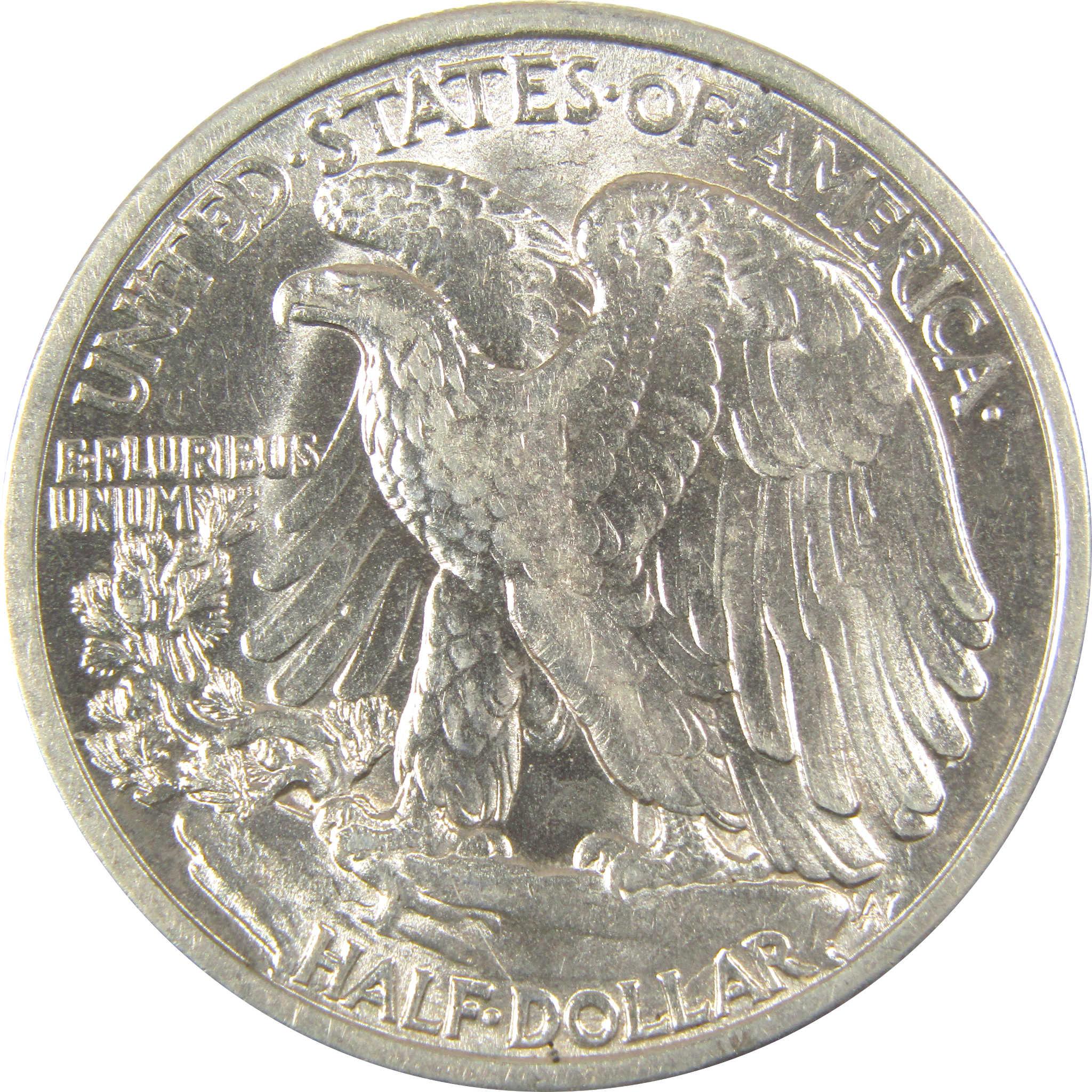 1916 D Liberty Walking Half Dollar Borderline Uncirculated SKU:I19718