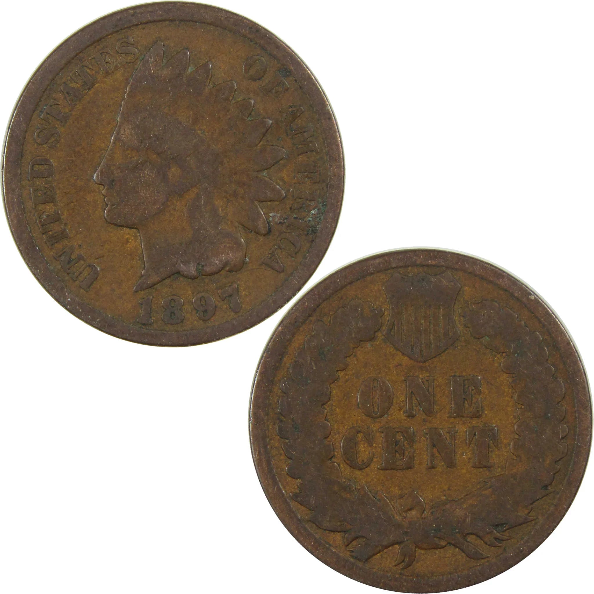 1897 Indian Head Cent G Good Penny 1c Coin SKU:I27031
