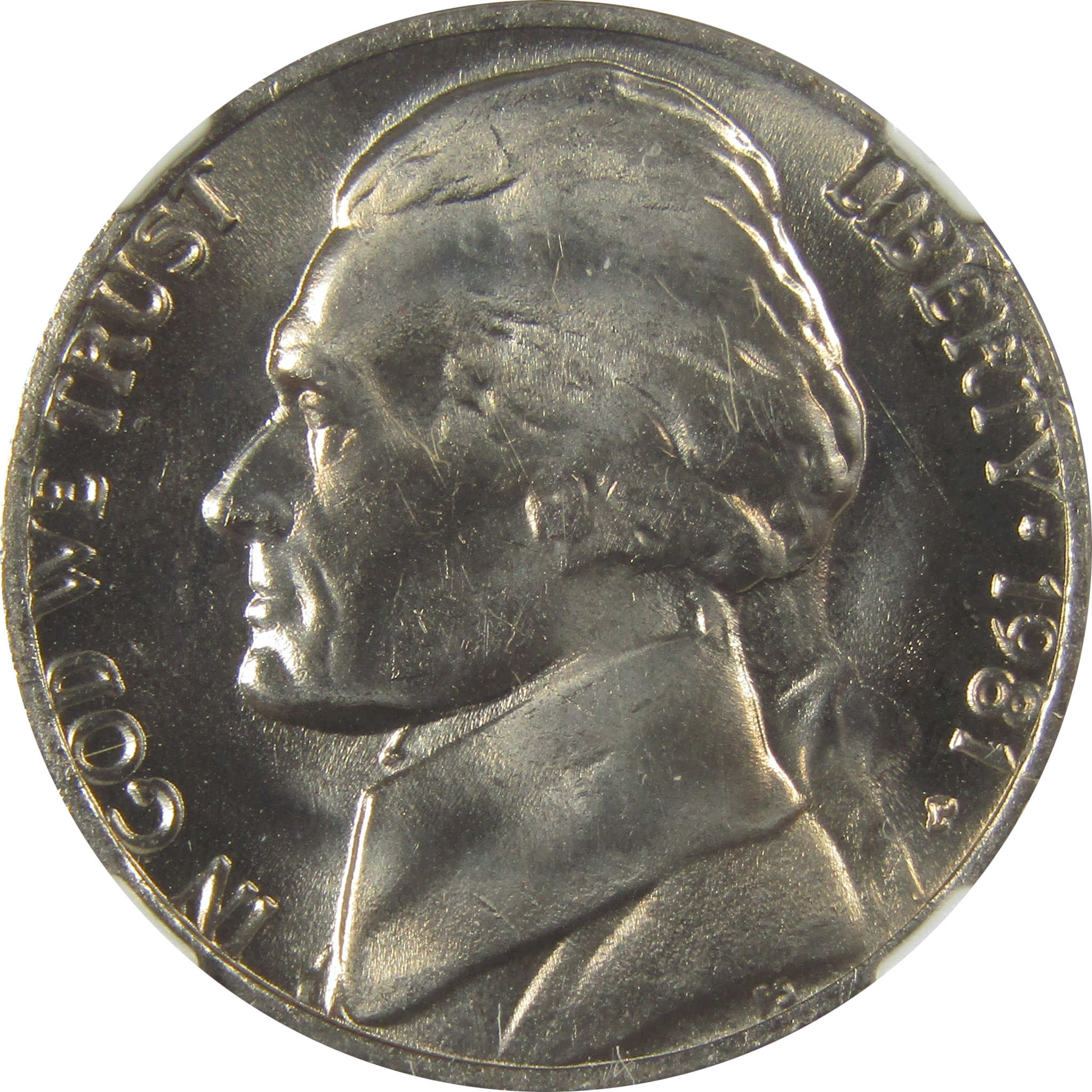 1981 P Jefferson Nickel MS 66 NGC Original Bag Fragment SKU:I22113