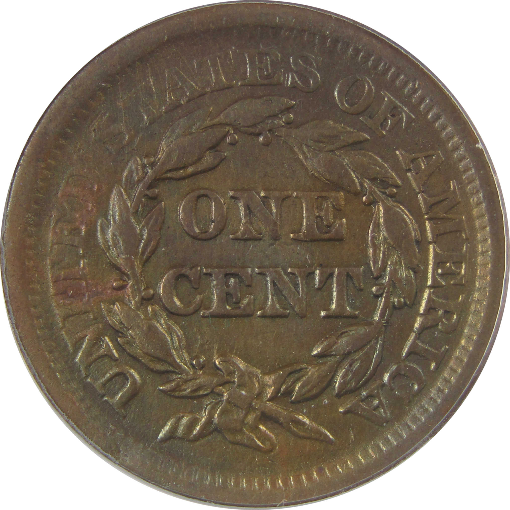 1857 Large Date N-1 Braided Hair Cent EF 40 Details ANACS SKU:CPC1138