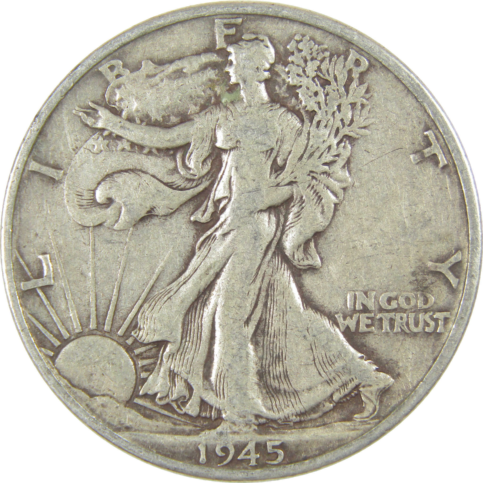 1945 S Liberty Walking Half Dollar XF EF Extremely Fine Silver