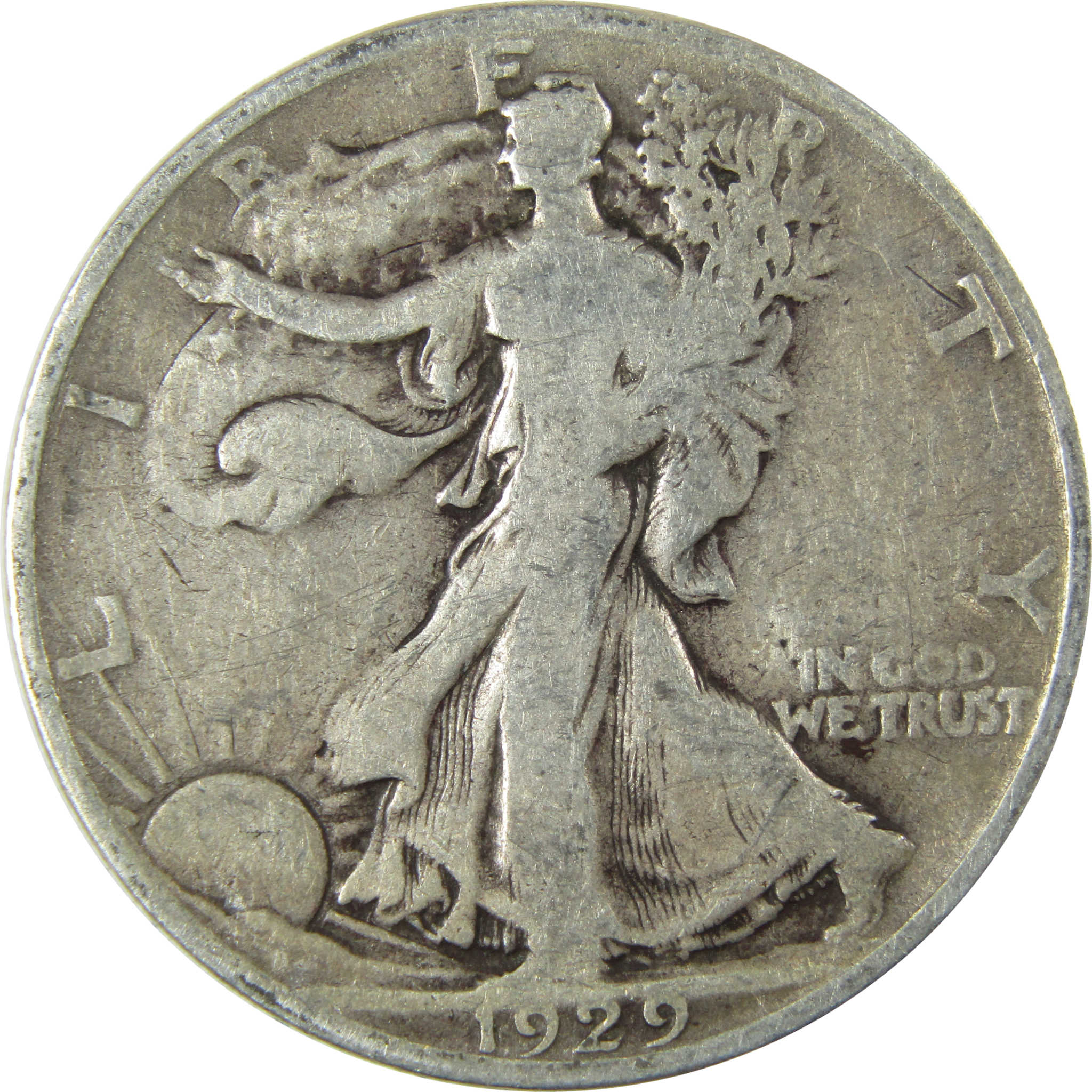1929 S Liberty Walking Silver Half Dollar VG Very Good SKU:CP509