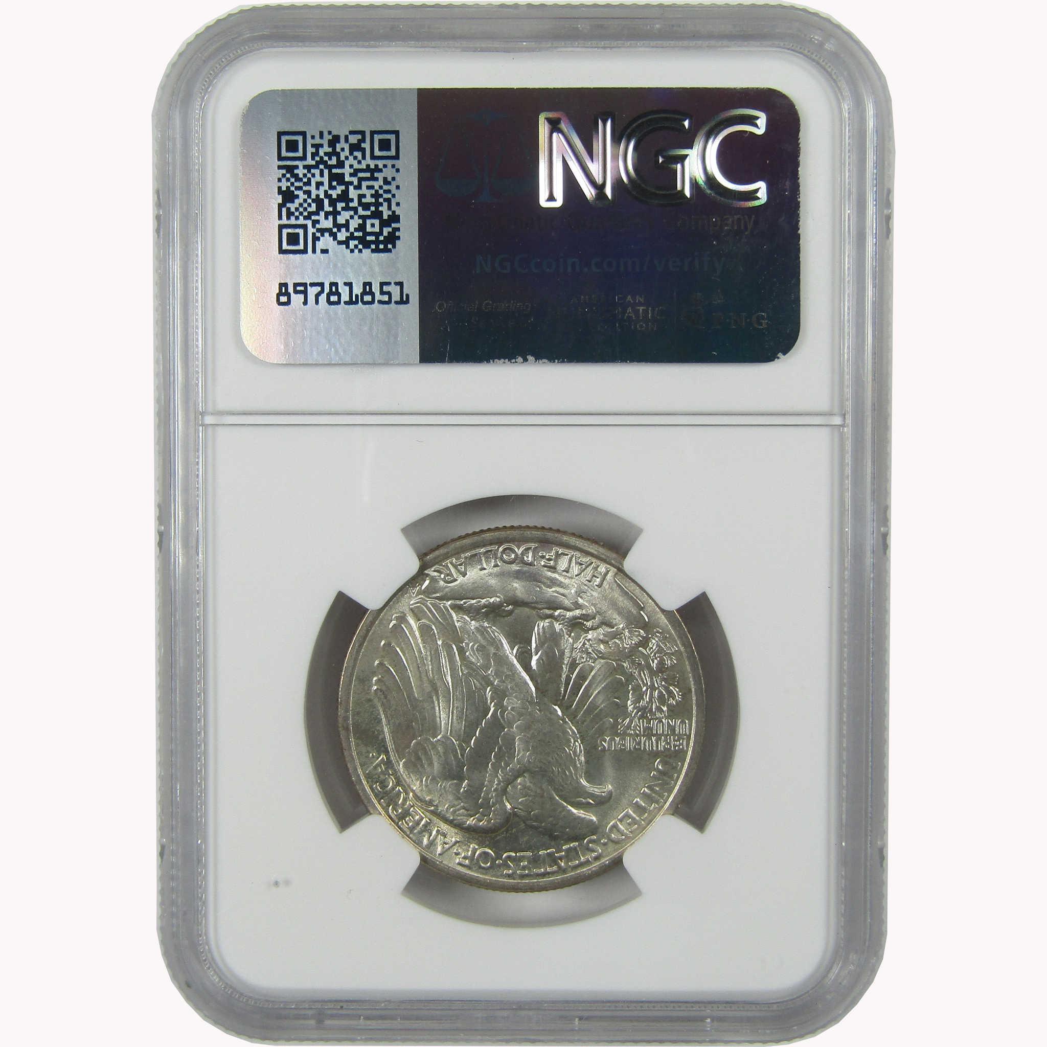 1938 Liberty Walking Silver Half Dollar MS 65 NGC Uncirculated