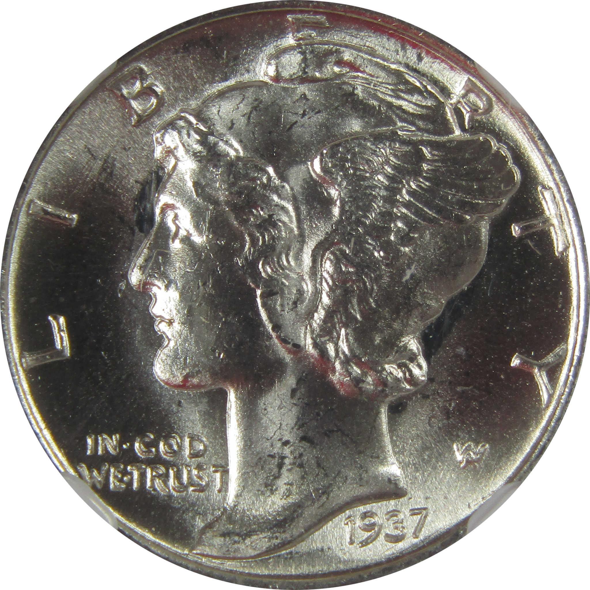 1937 S Mercury Dime MS 64 FB NGC Silver Uncirculated SKU:I23219