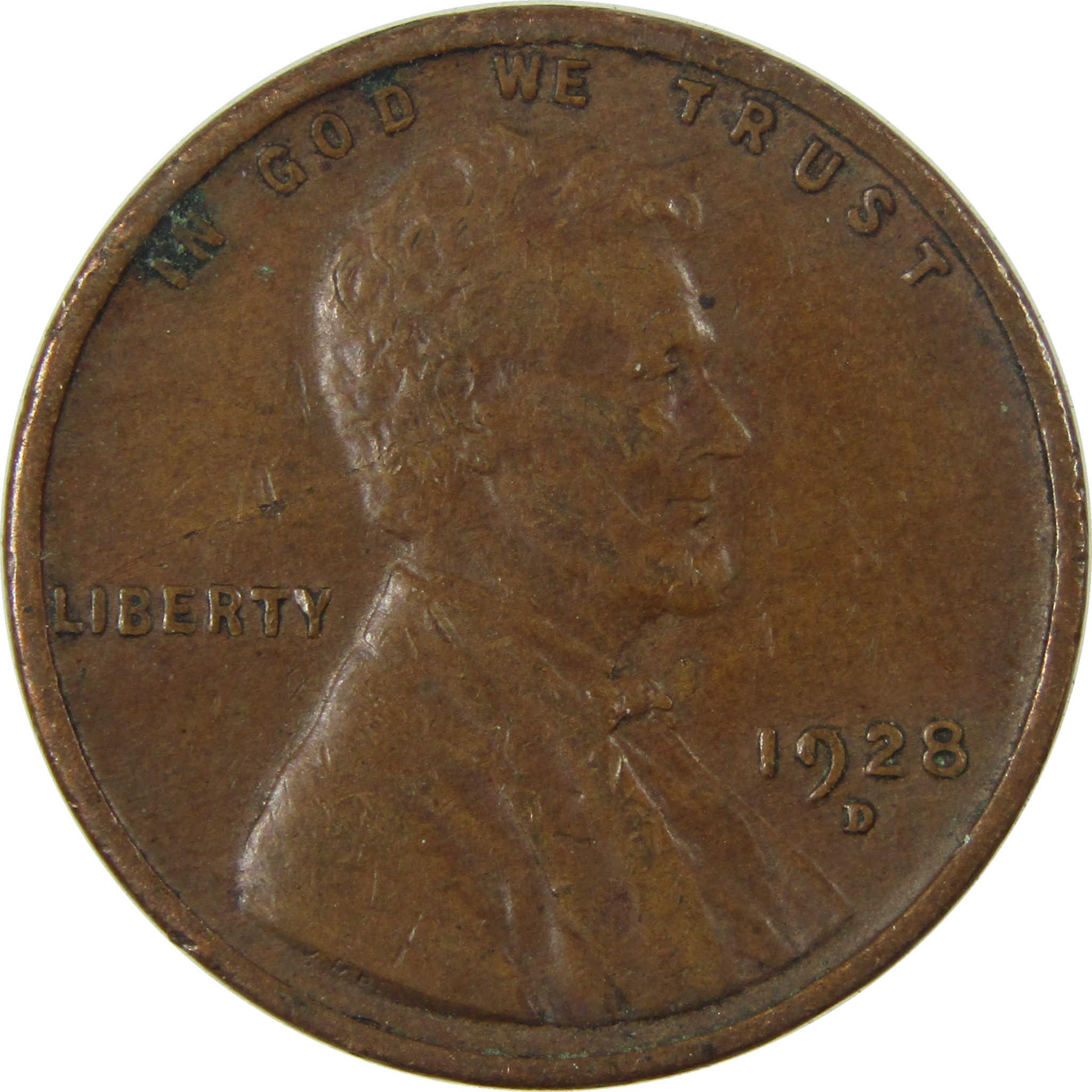 1928 D Lincoln Wheat Cent VF Very Fine Penny 1c Coin SKU:I27623