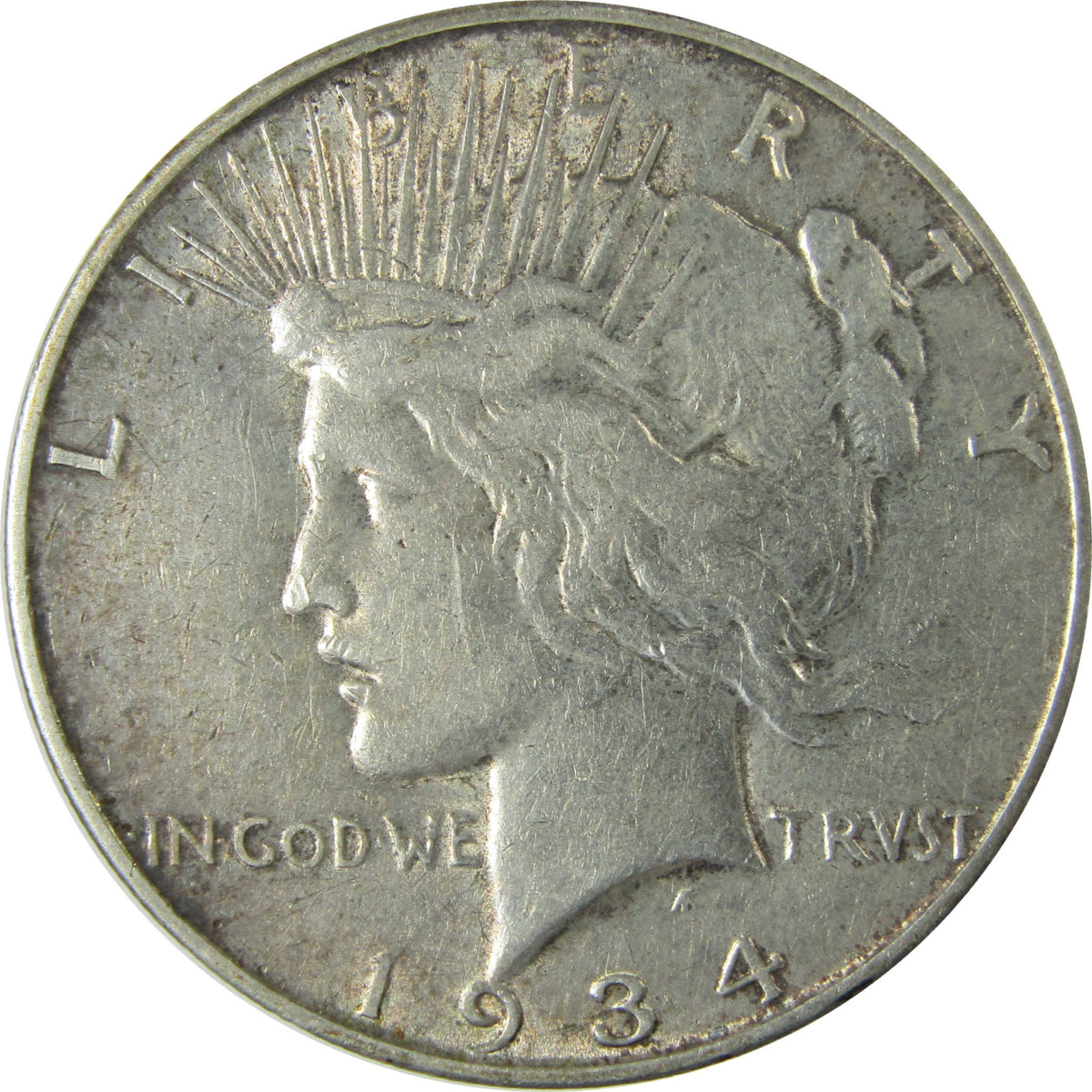 1934 D Peace Silver Dollar XF EF Extremely Fine $1 Coin SKU:I28108