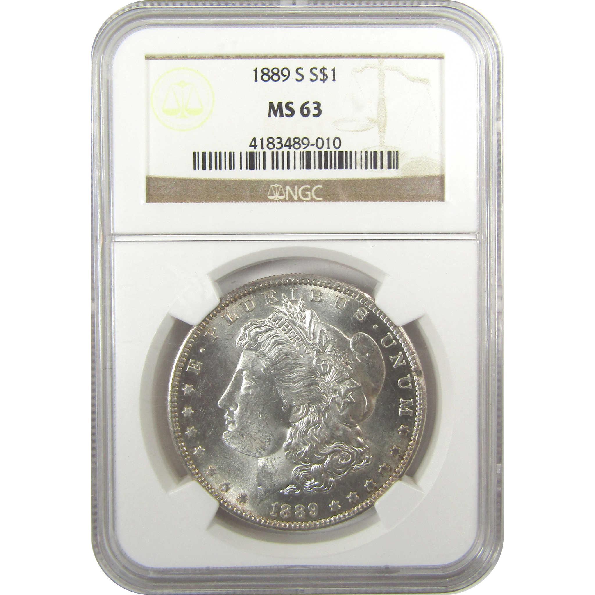 1889 S Morgan Dollar MS 63 NGC Silver Uncirculated $1 Coin SKU:I21054 - Morgan coin - Morgan silver dollar - Morgan silver dollar for sale - Profile Coins & Collectibles