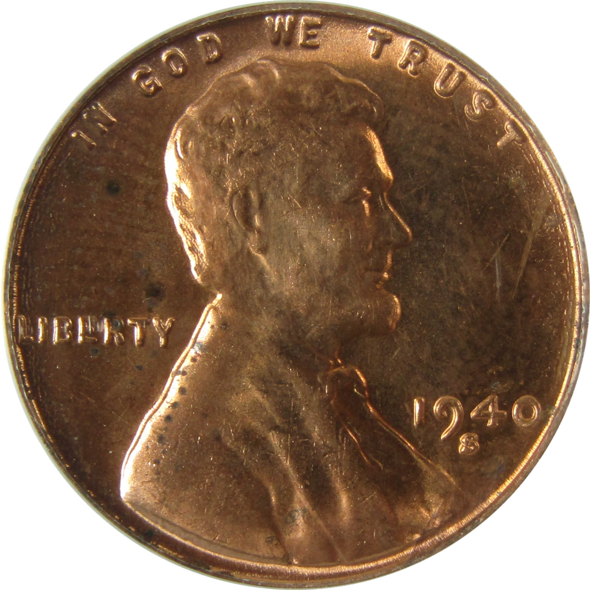 1940 S Lincoln Wheat Cent MS 63 RD ANACS Penny 1c Coin SKU:I28423