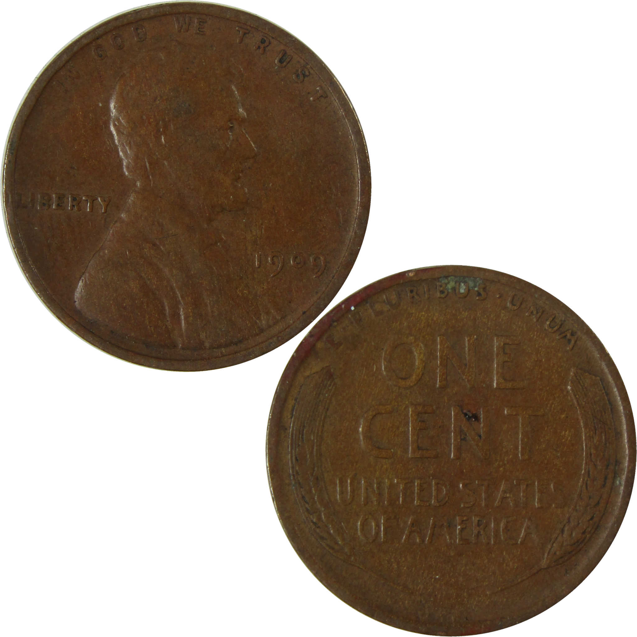 1909 VDB Lincoln Wheat Cent VF Very Fine Penny 1c Coin SKU:I26743