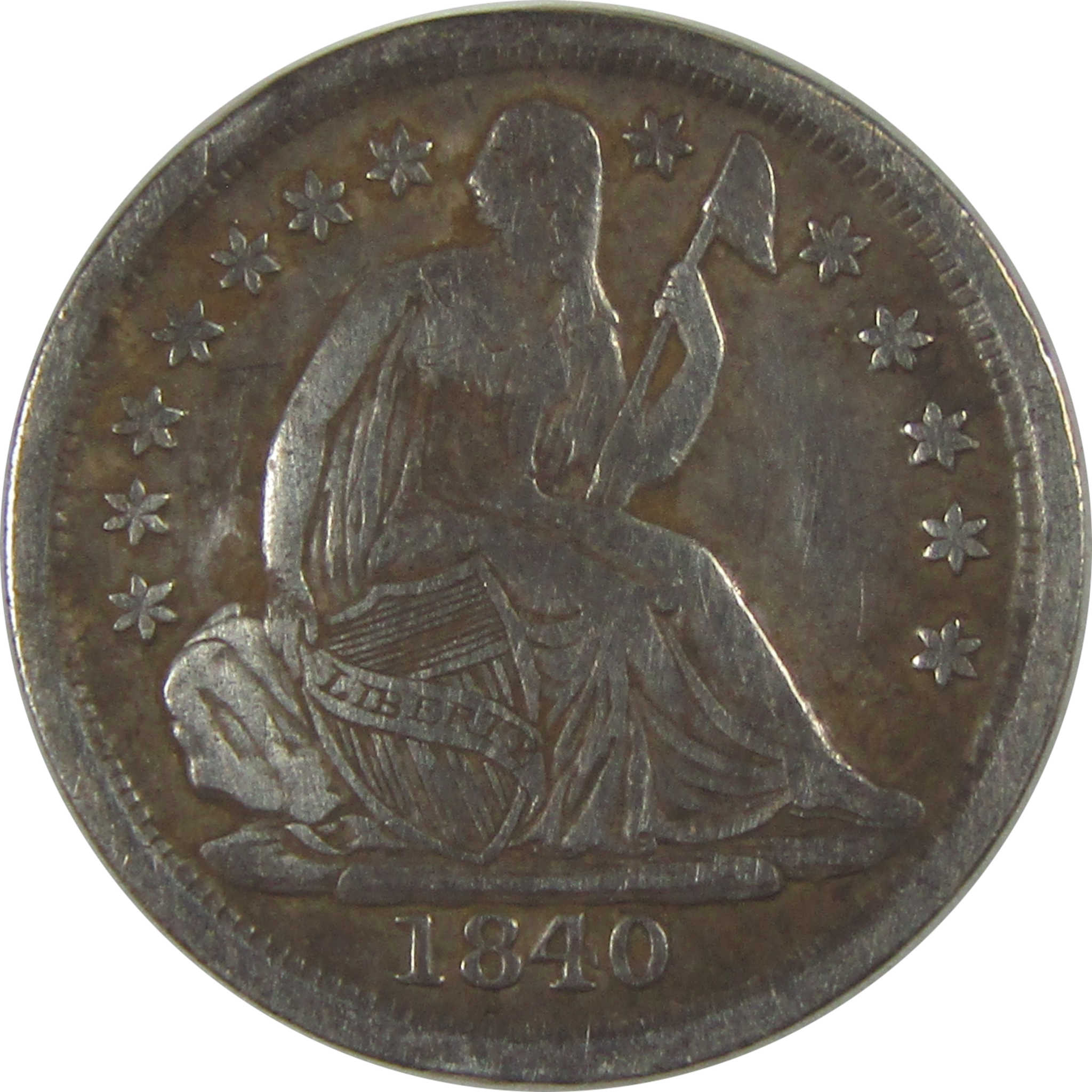 1840 O No Drapery Seated Liberty Half Dime VF Details SKU:CPC0959