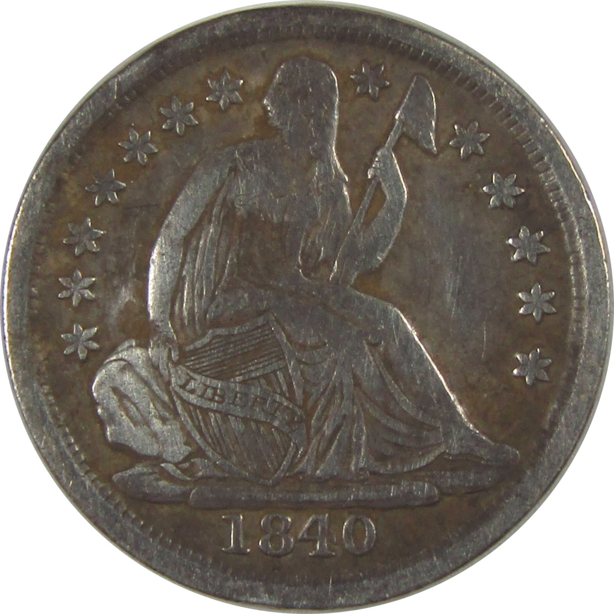 1840 O No Drapery Seated Liberty Half Dime VF Details SKU:CPC0959