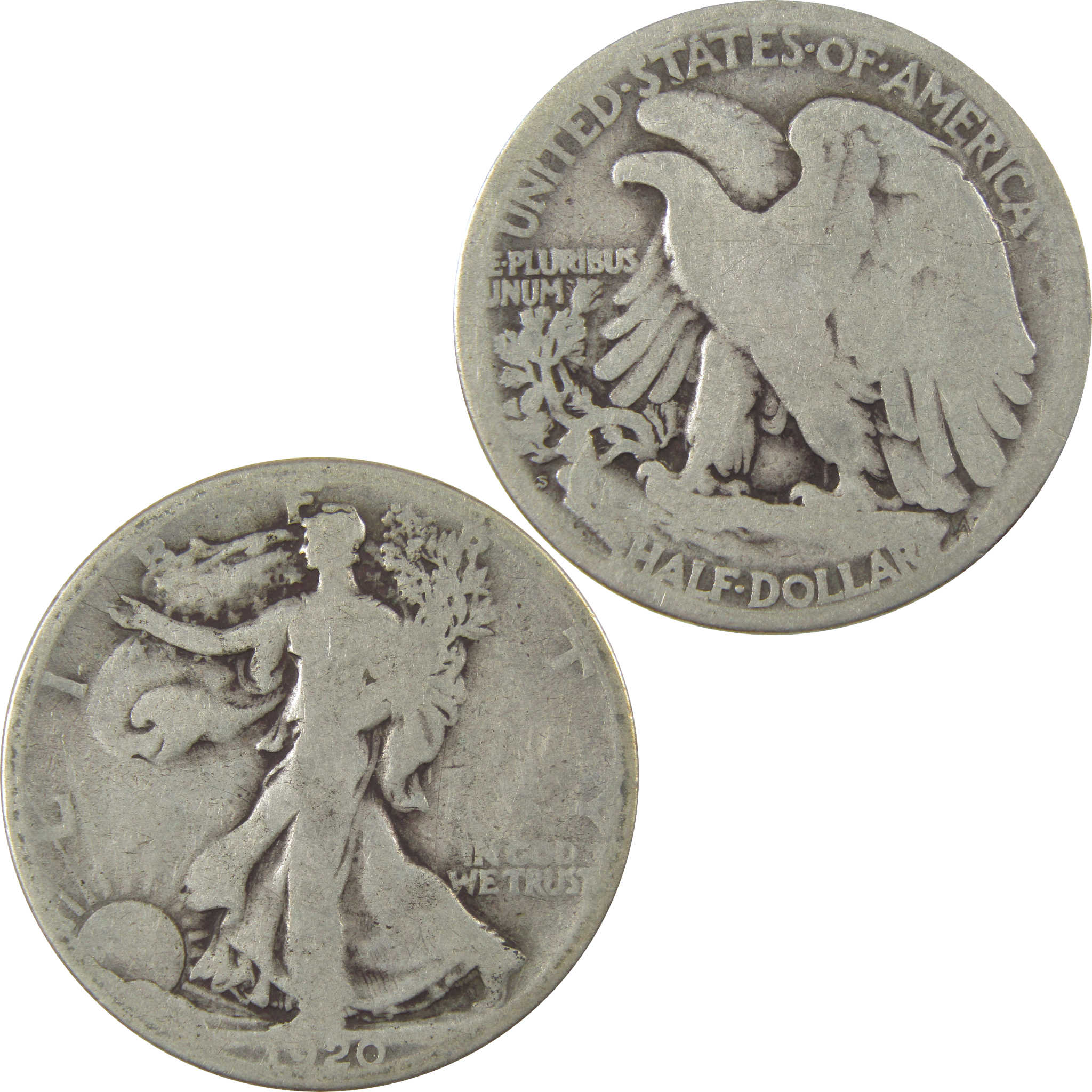 1920 S Liberty Walking Silver Half Dollar AG About Good SKU:I24149