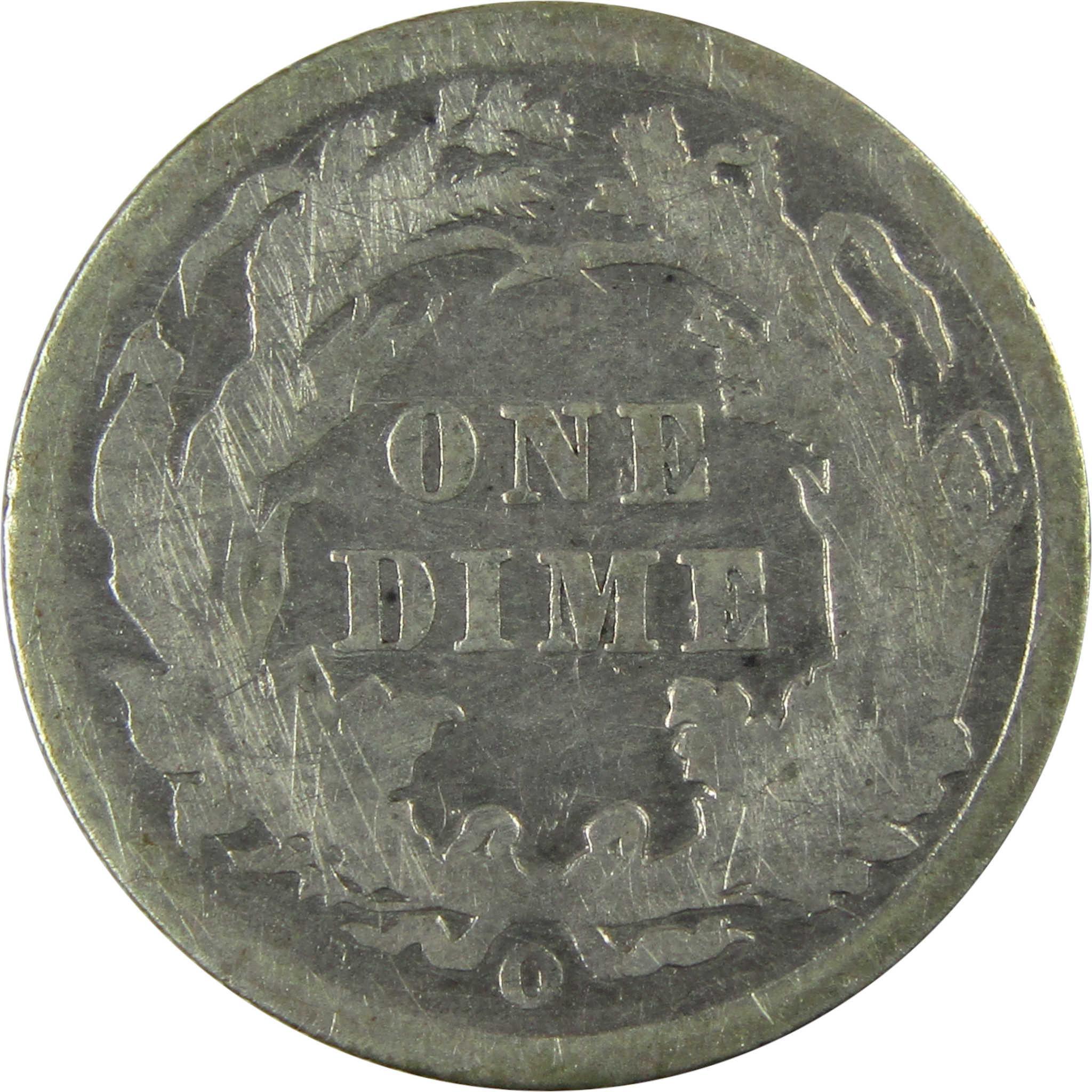 1891 O Seated Liberty Silver Dime F Fine 10c Coin Collectible SKU:CP85