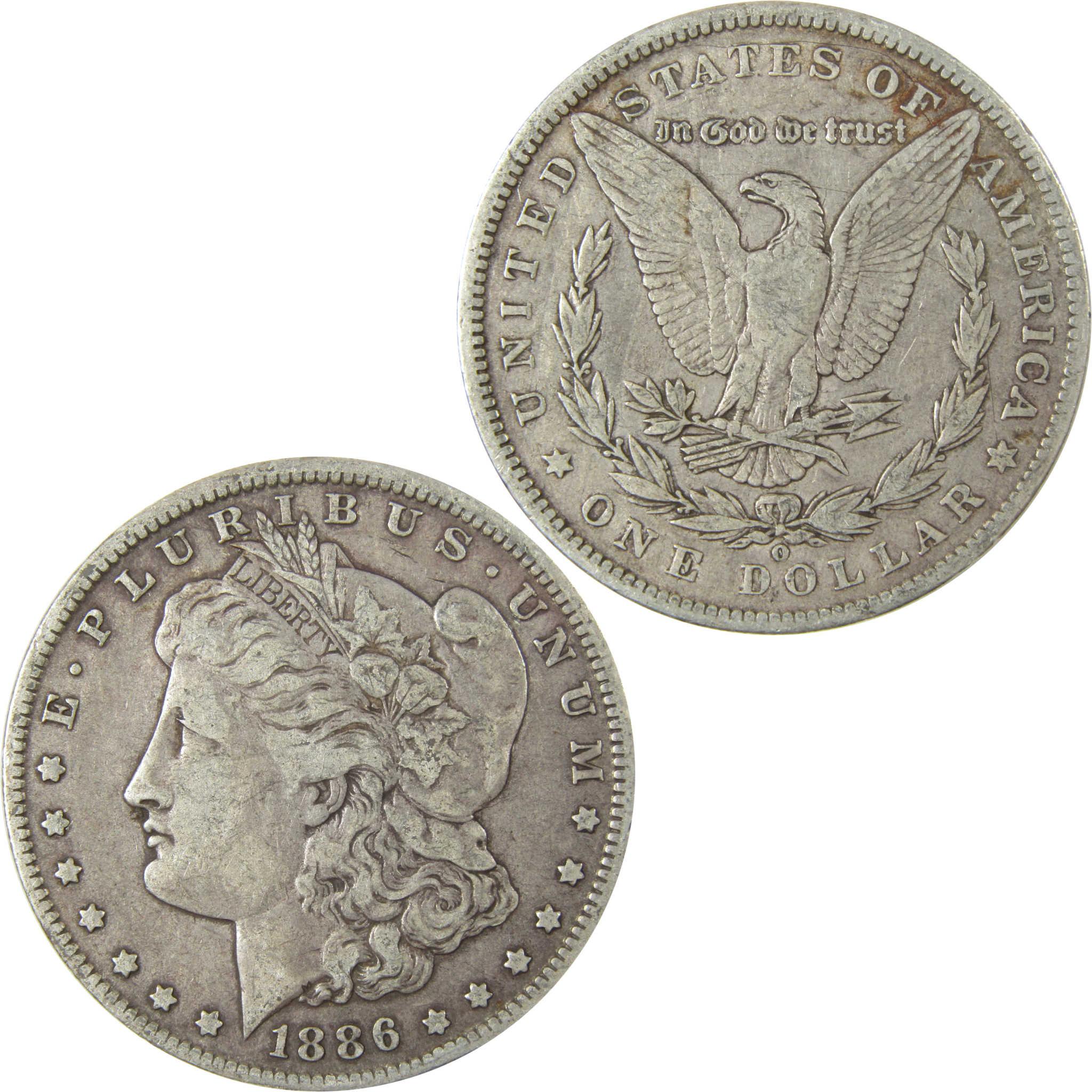 1886 O Morgan Silver Dollar F Fine $1 Coin Collectible SKU:I26035 - Morgan coin - Morgan silver dollar - Morgan silver dollar for sale - Profile Coins & Collectibles