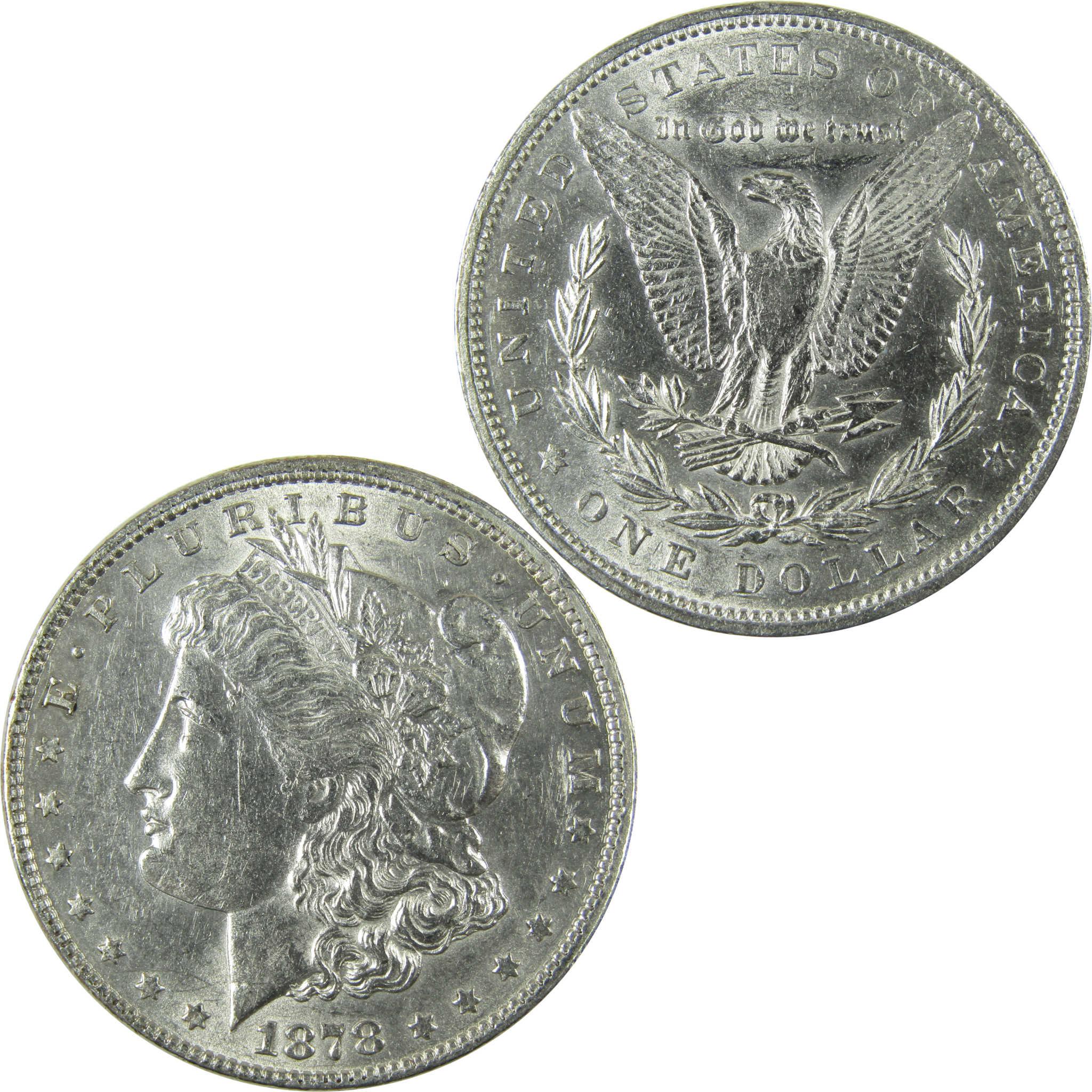 1878 7TF Rev 79 Morgan Silver Dollar AU About Uncirculated SKU:I27065 - Morgan coin - Morgan silver dollar - Morgan silver dollar for sale - Profile Coins & Collectibles
