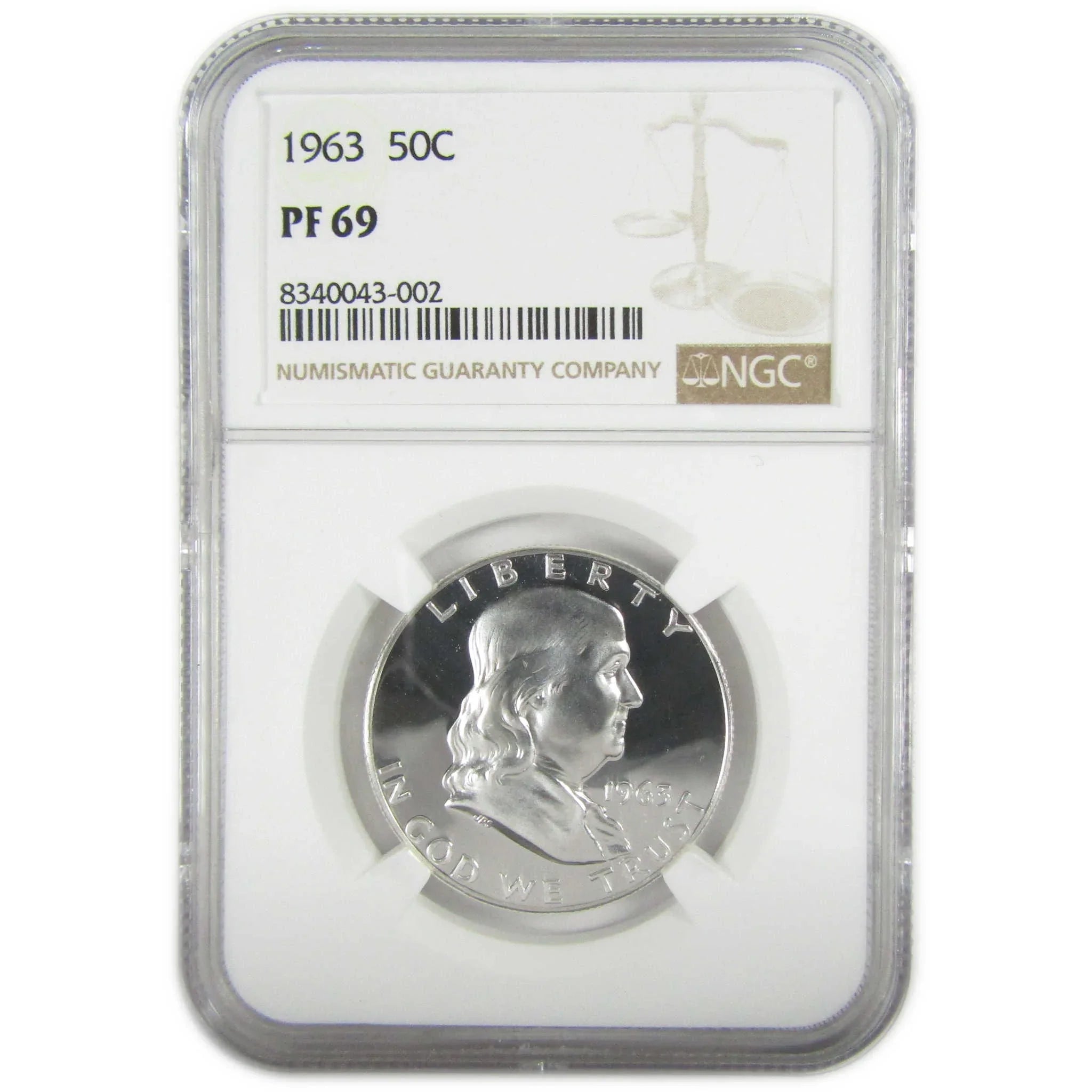 1963 Franklin Silver Half Dollar PF 69 NGC Proof 50c Coin SKU:I27388