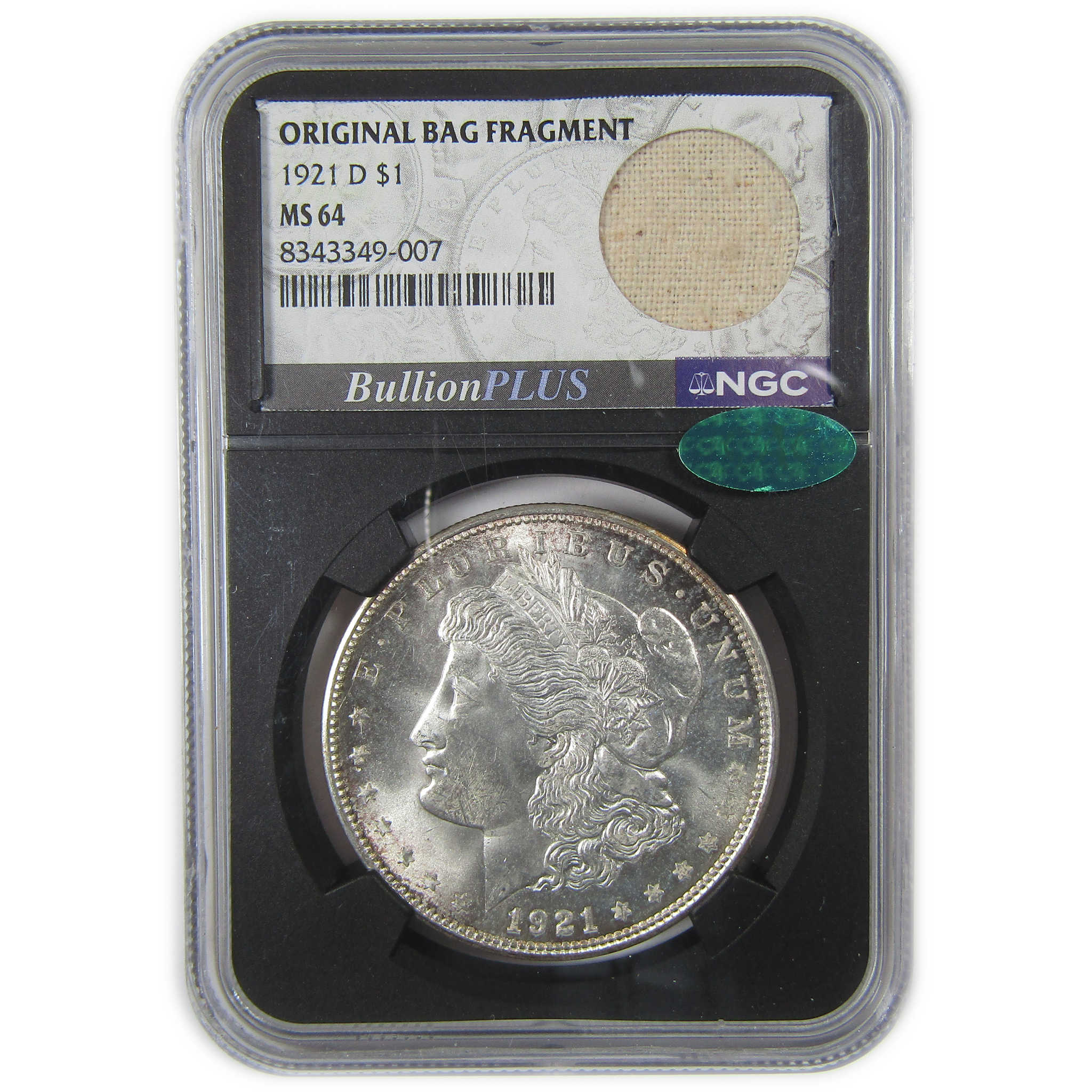 1921 D Morgan Dollar MS 64 NGC CAC Original Bag Fragment SKU:I23605 - Morgan coin - Morgan silver dollar - Morgan silver dollar for sale - Profile Coins & Collectibles