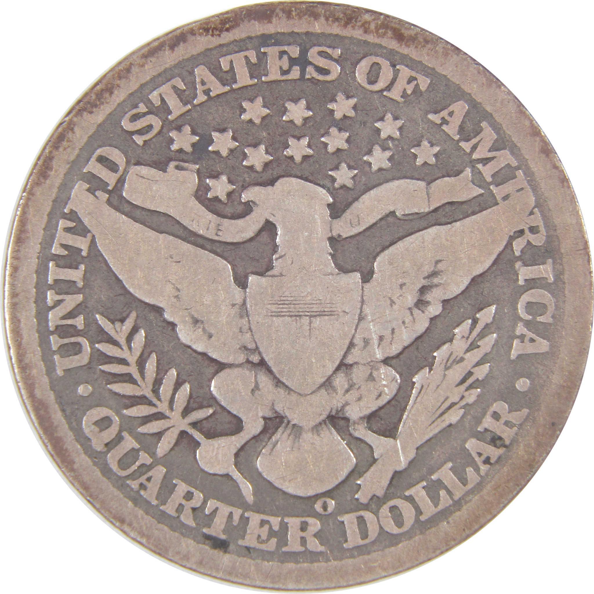 1897 O Barber Quarter G Good Silver 25c Coin SKU:I17201