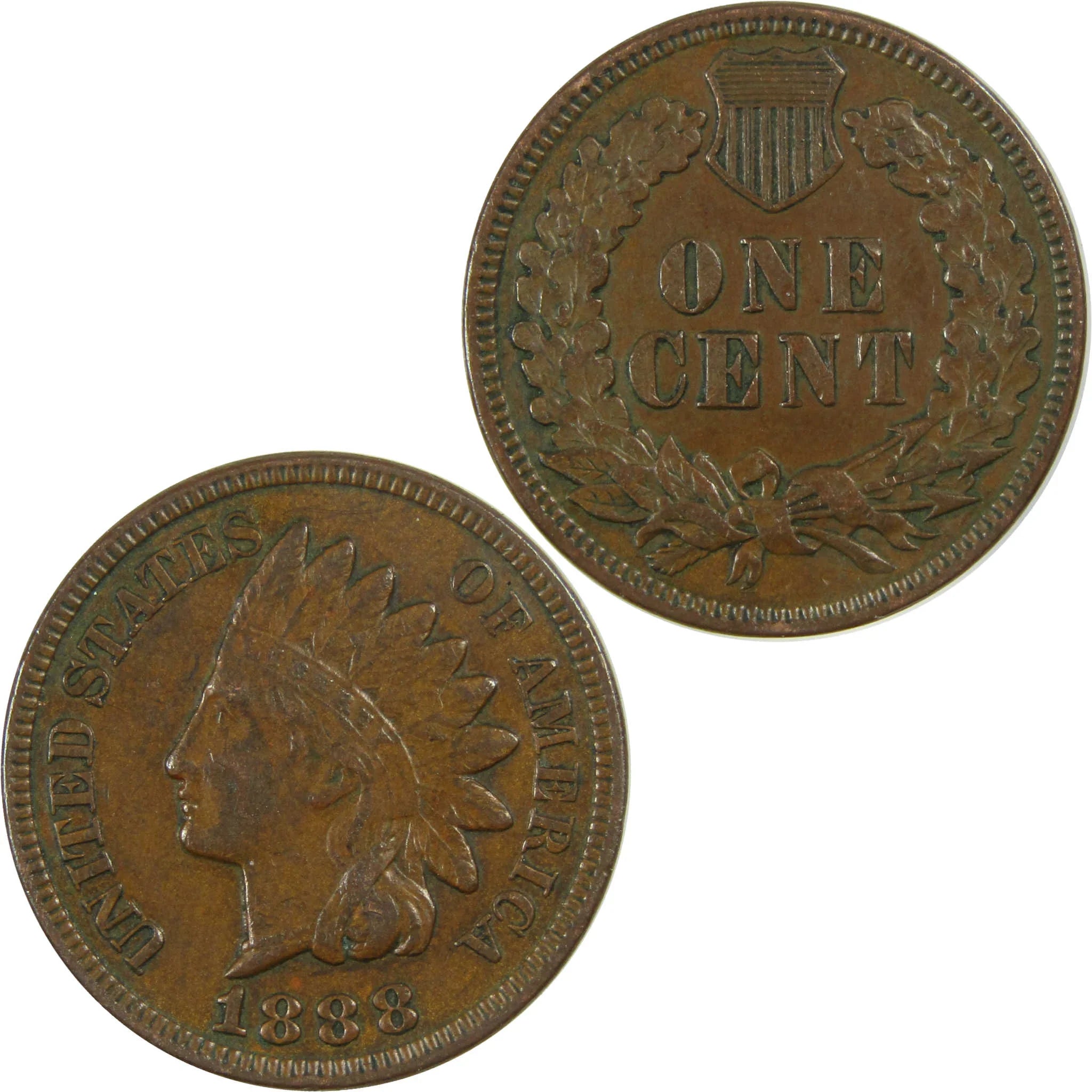 1888 Indian Head Cent XF EF Extremely Fine Penny 1c Coin SKU:I27032
