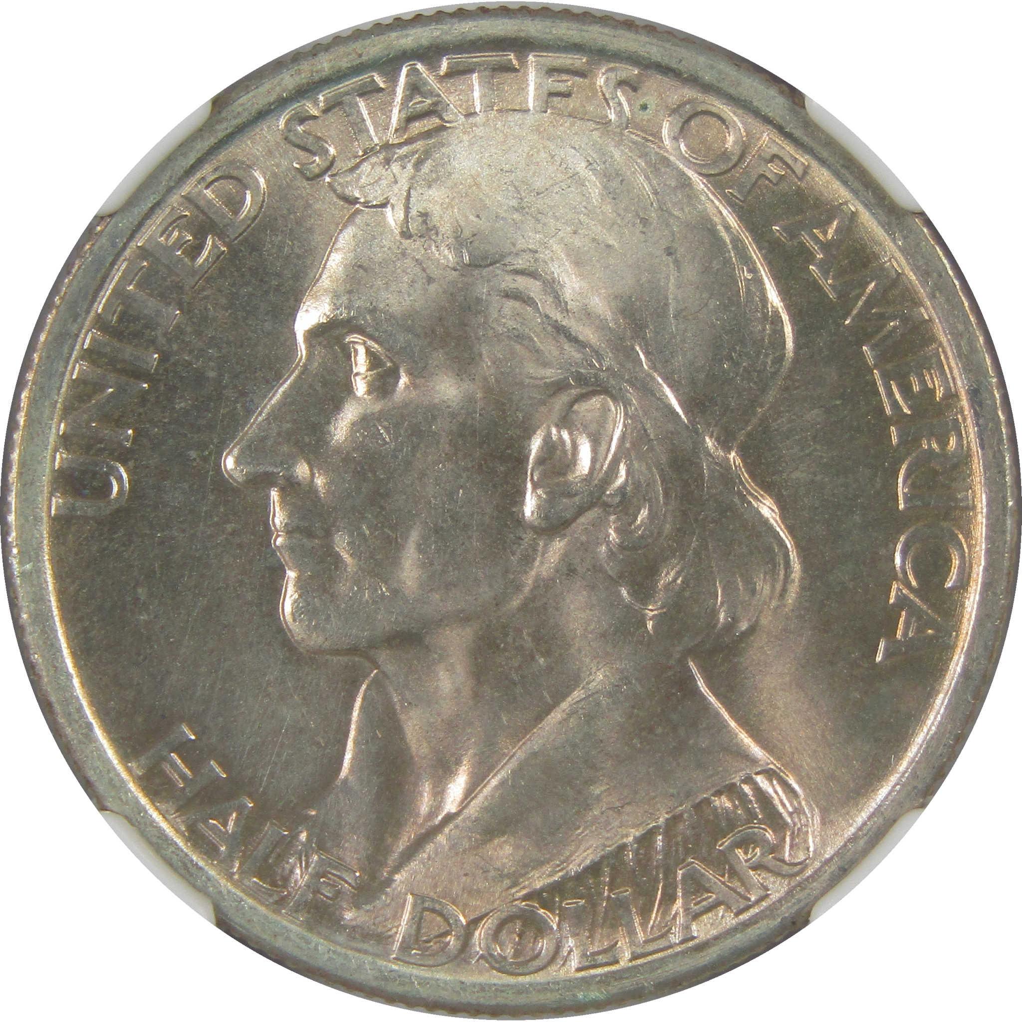 1936 Daniel Boone Commemorative Silver Half Dollar MS 64 NGC