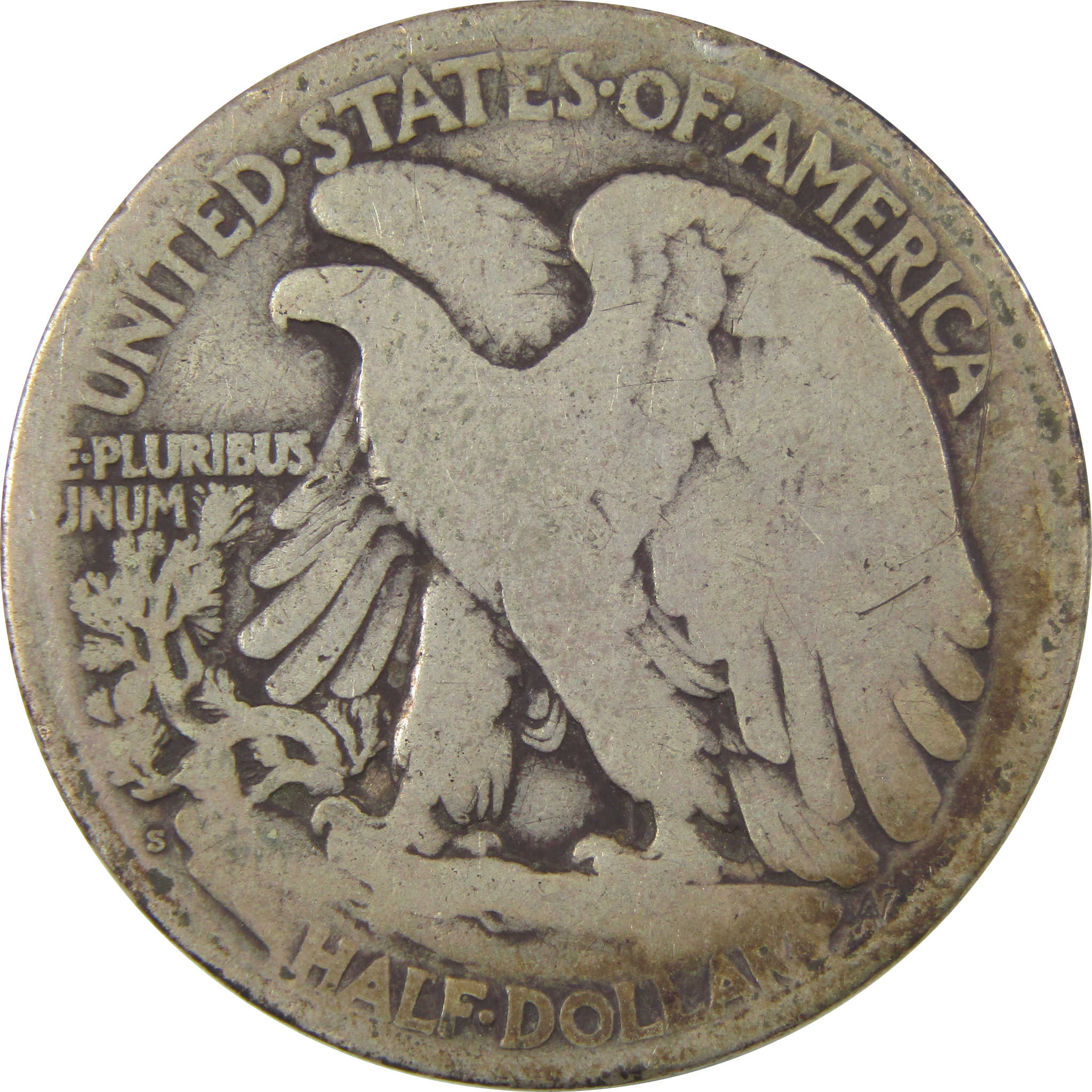 1921 S Liberty Walking Silver Half Dollar AG About Good SKU:I24110