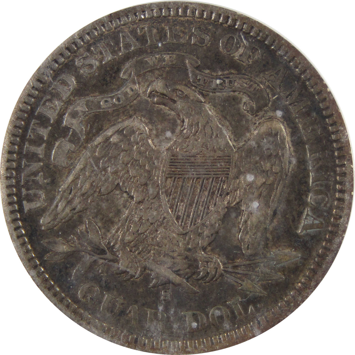 1876 S Seated Liberty Silver Quarter EF 40 ICG 25c Coin SKU:I29149