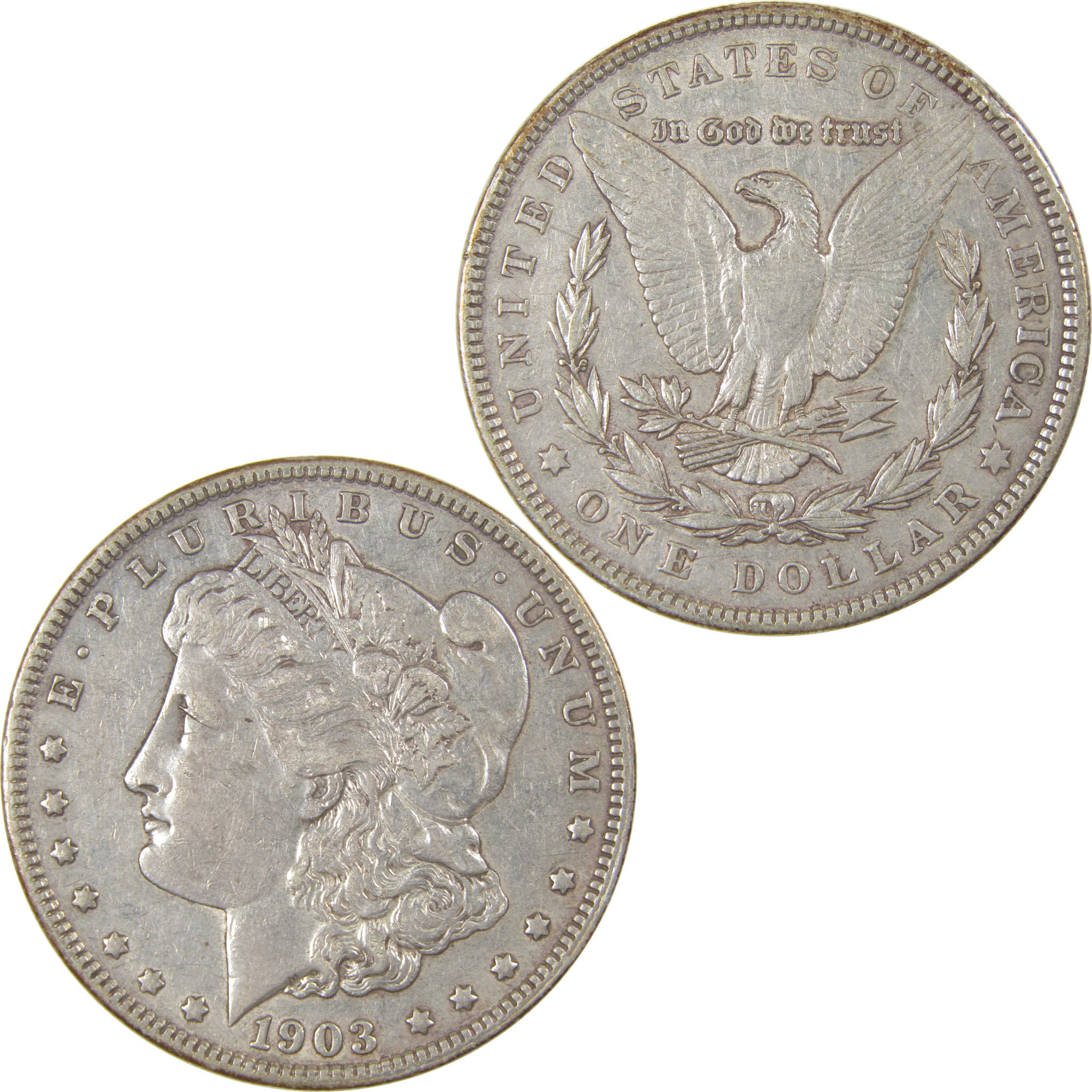 1903 Morgan Dollar XF EF Extremely Fine Silver $1 Coin SKU:I23848 - Morgan coin - Morgan silver dollar - Morgan silver dollar for sale - Profile Coins & Collectibles