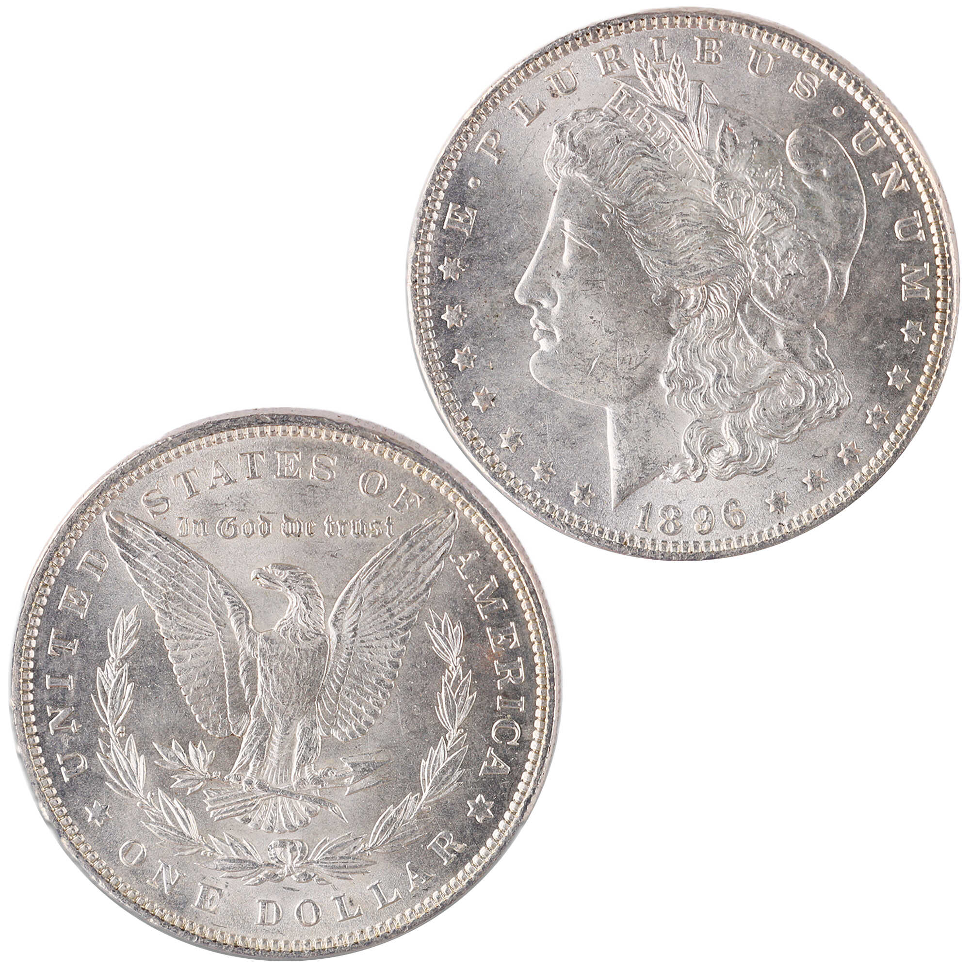 1896 Morgan Dollar BU Choice Uncirculated Silver $1 Coin SKU:I12041 - Morgan coin - Morgan silver dollar - Morgan silver dollar for sale - Profile Coins & Collectibles