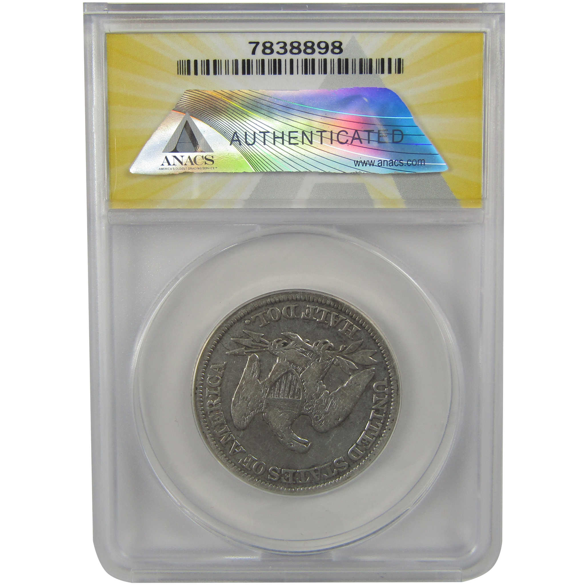 1854 Seated Liberty Half Dollar F 12 Details ANACS Silver SKU:I22336