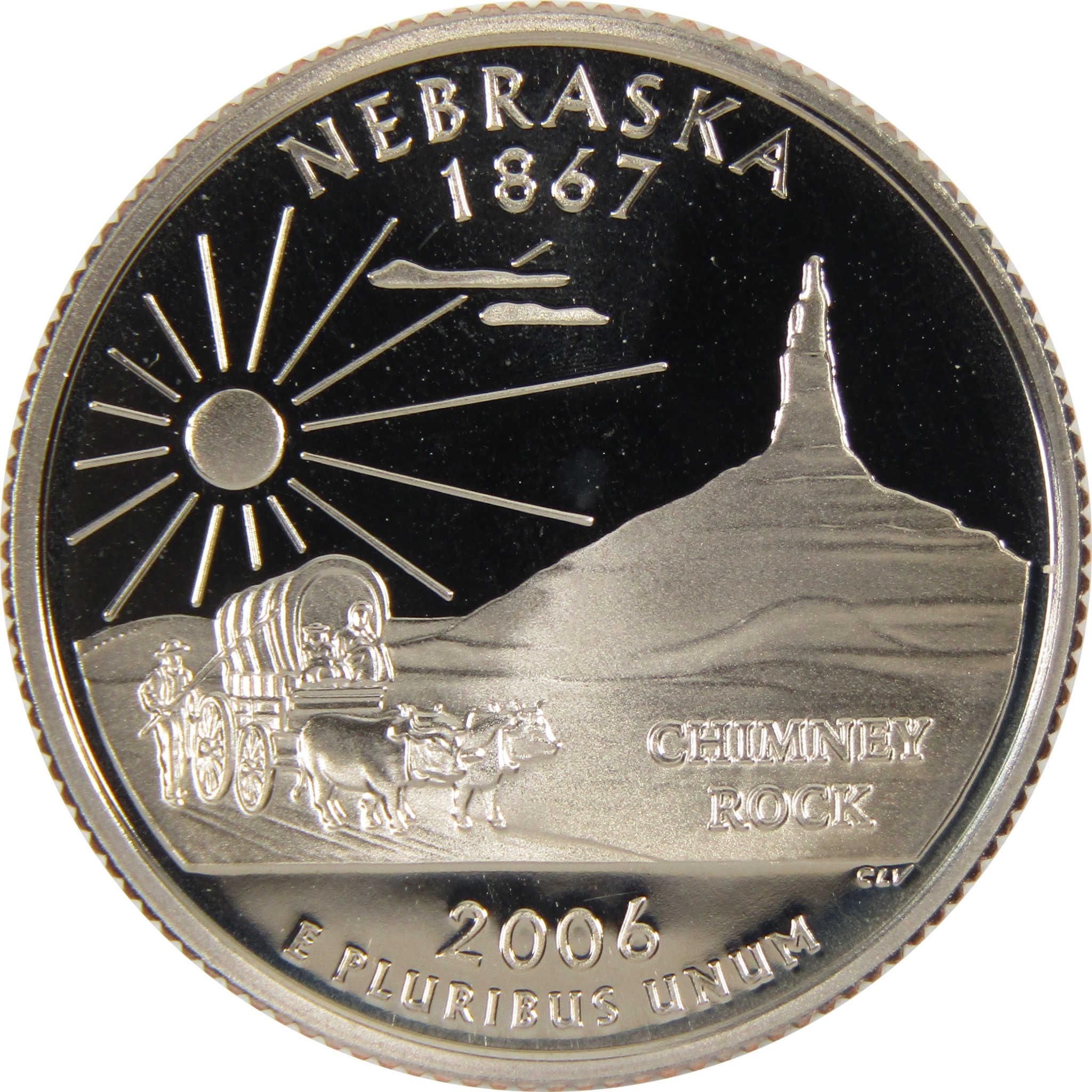 2006 S Nebraska State Quarter Clad 25c Proof Coin