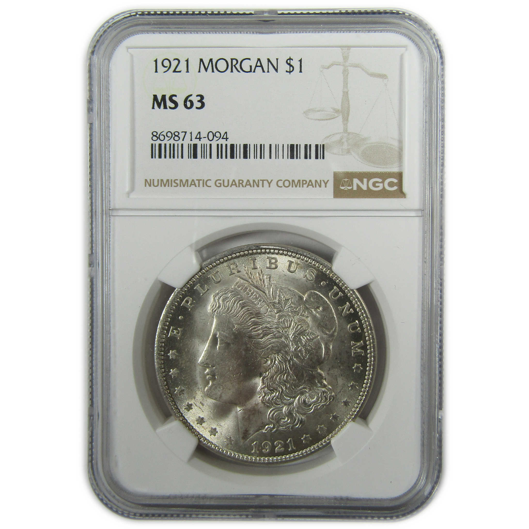 1921 VAM-41 Pitted Reverse Morgan Silver Dollar MS 63 NGC SKU:I27884