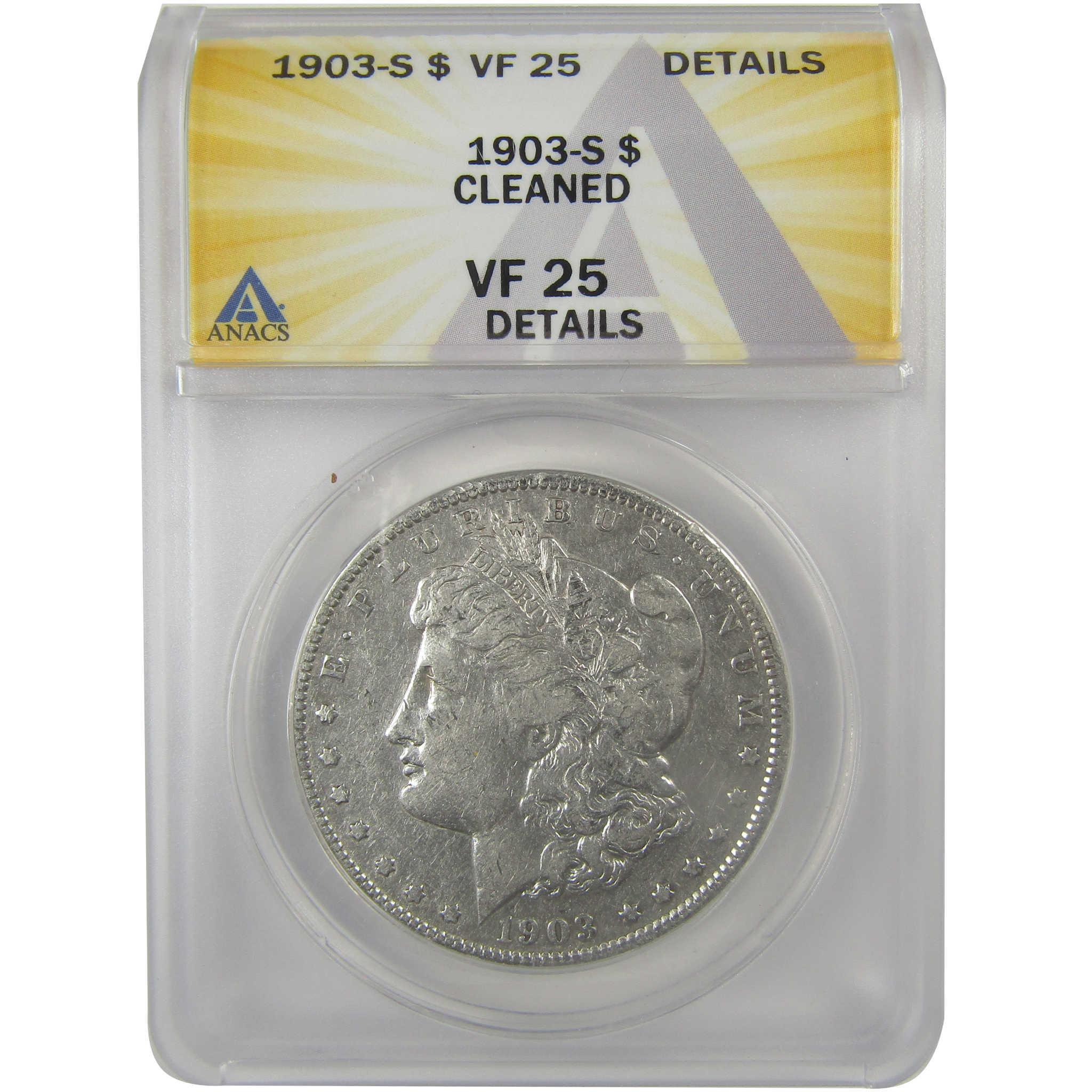 1903 S Morgan Dollar VF 25 Details ANACS Silver $1 Coin SKU:I21731 - Morgan coin - Morgan silver dollar - Morgan silver dollar for sale - Profile Coins & Collectibles