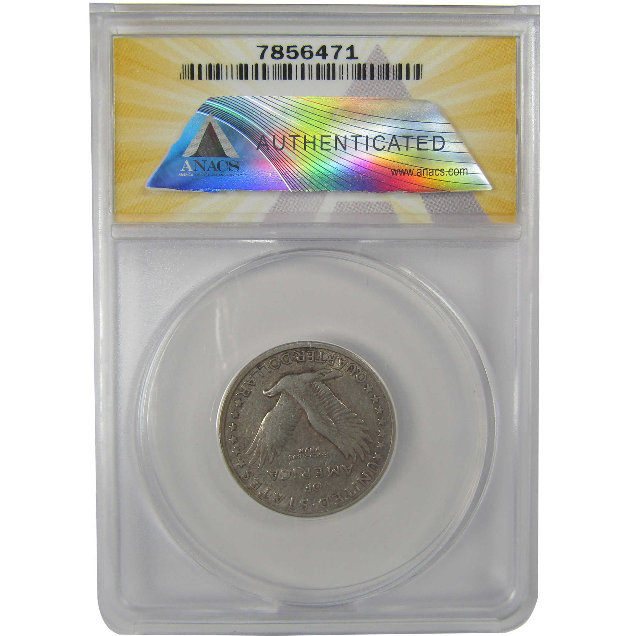 1917 D Type 1 Standing Liberty Quarter VF 35 ANACS Silver SKU:I21985