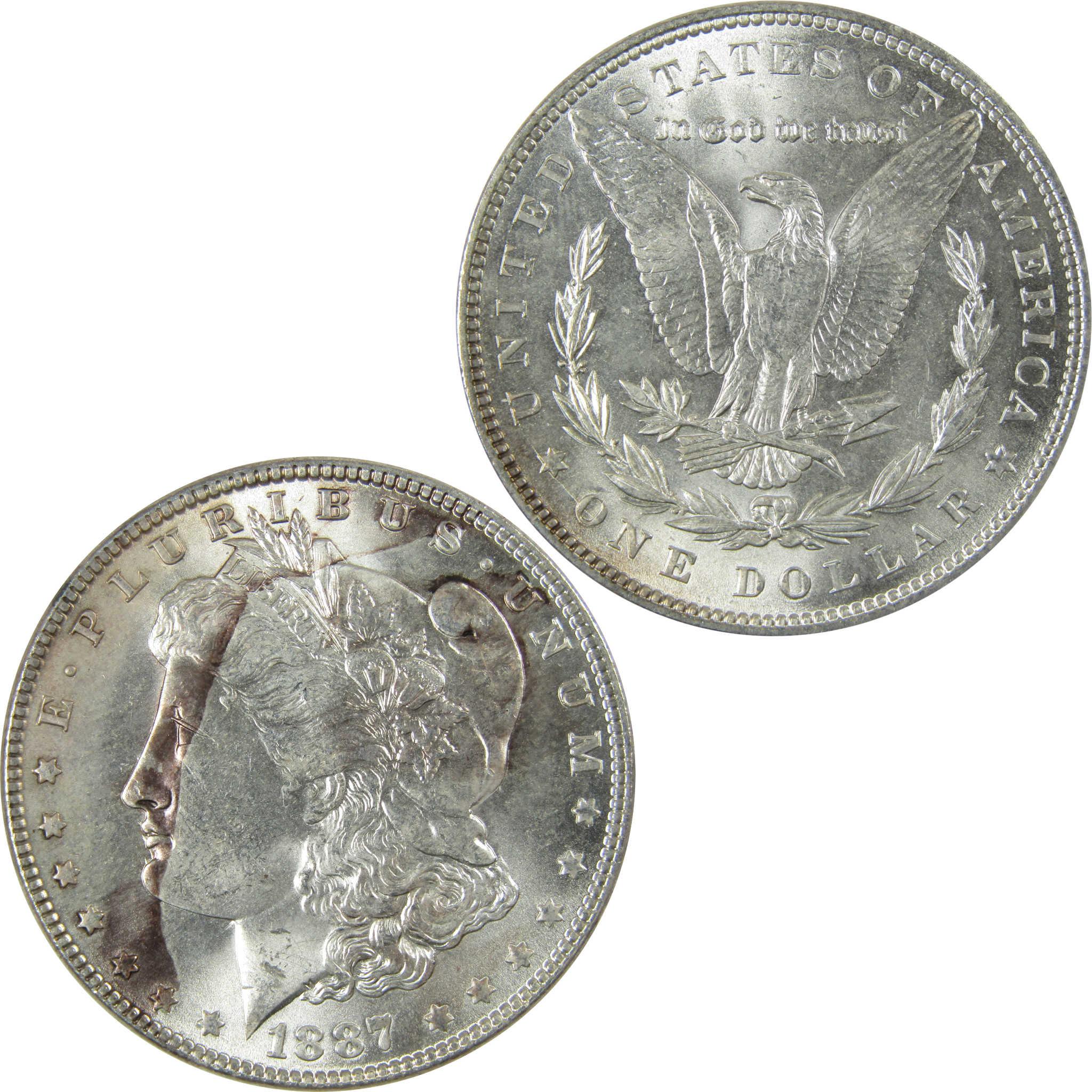 1887 Morgan Silver Dollar Uncirculated Mint State $1 Coin SKU:CP667 - Morgan coin - Morgan silver dollar - Morgan silver dollar for sale - Profile Coins & Collectibles