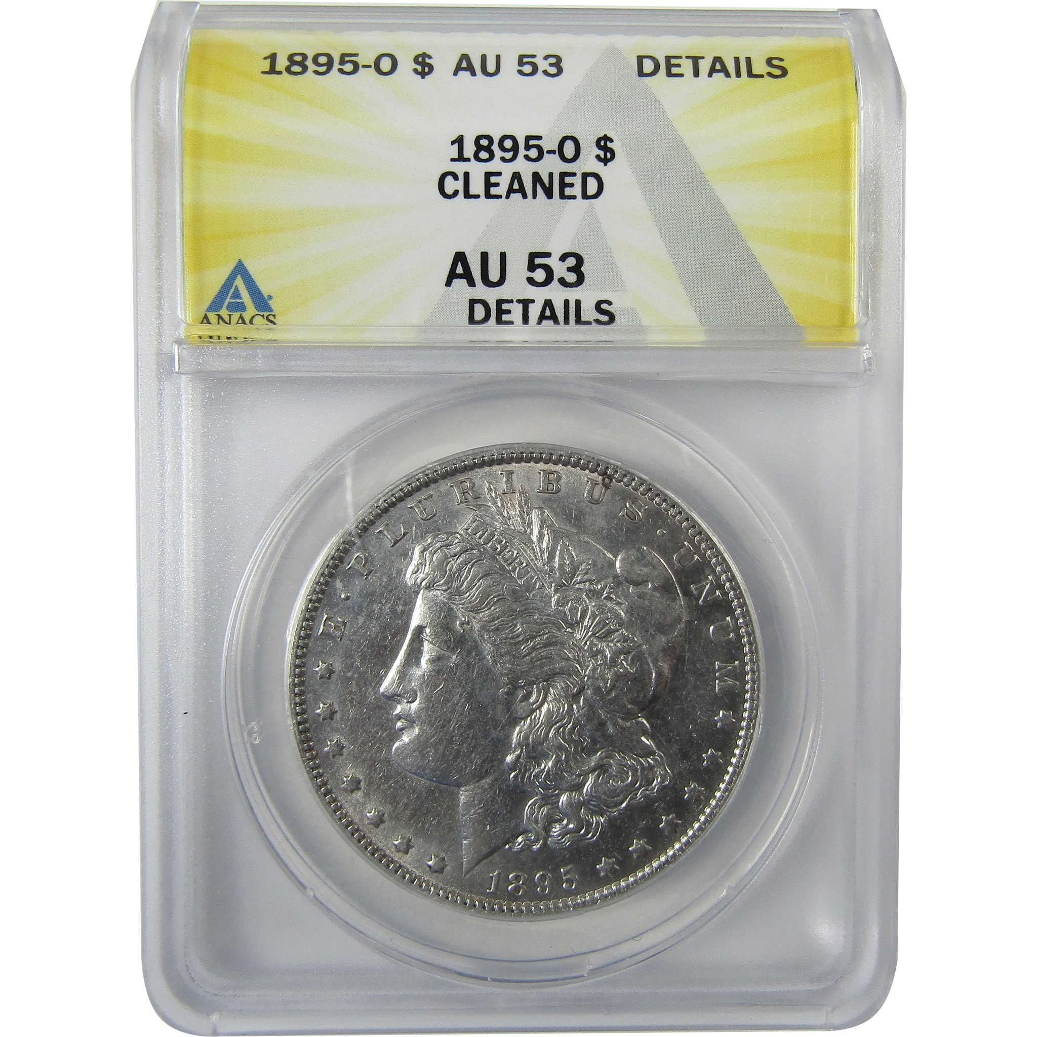 1895 O Morgan Silver Dollar AU 53 Details ANACS $1 Coin SKU:I27952 - Morgan coin - Morgan silver dollar - Morgan silver dollar for sale - Profile Coins & Collectibles