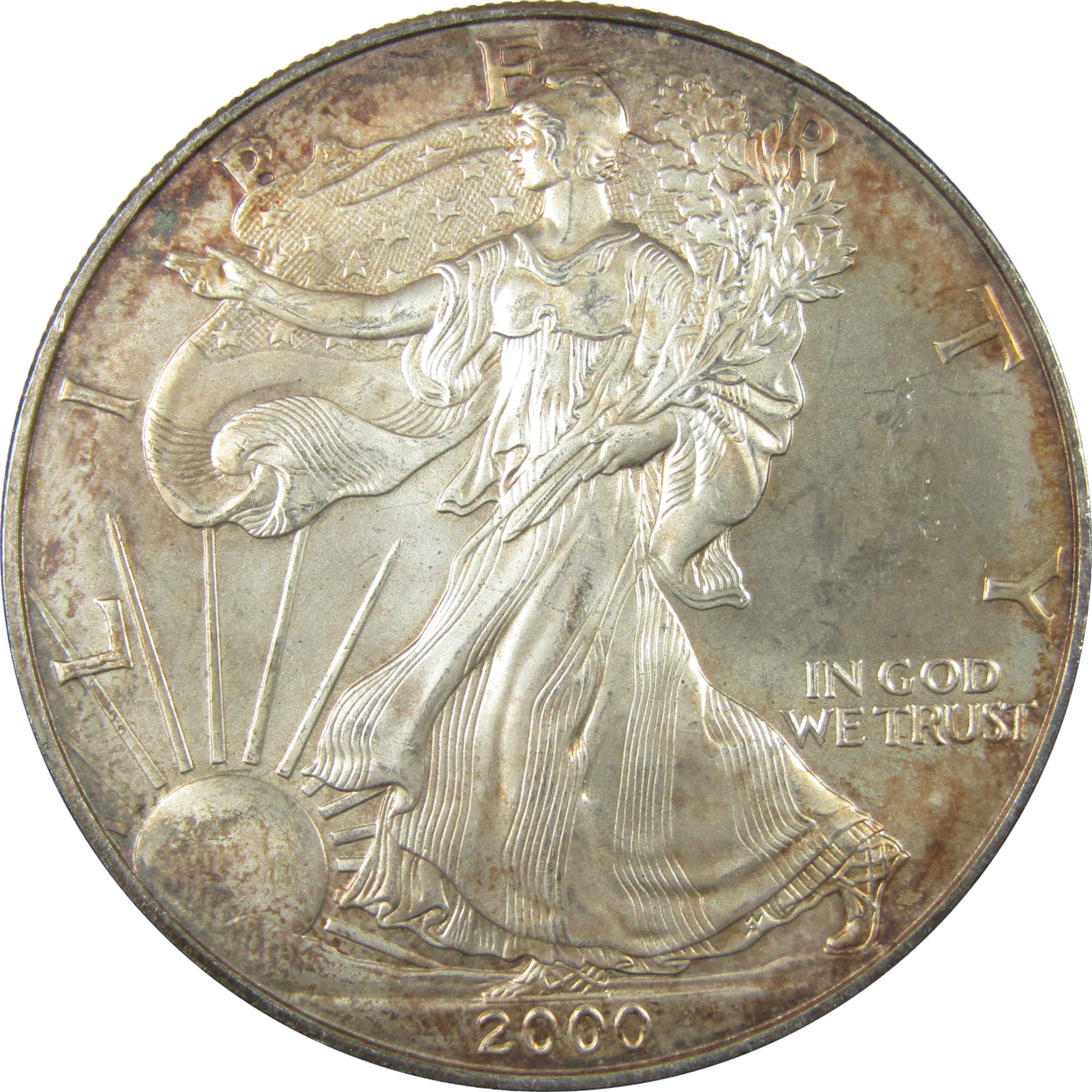 2000 American Silver Eagle Uncirculated Mint State $1 Coin SKU:CP1517