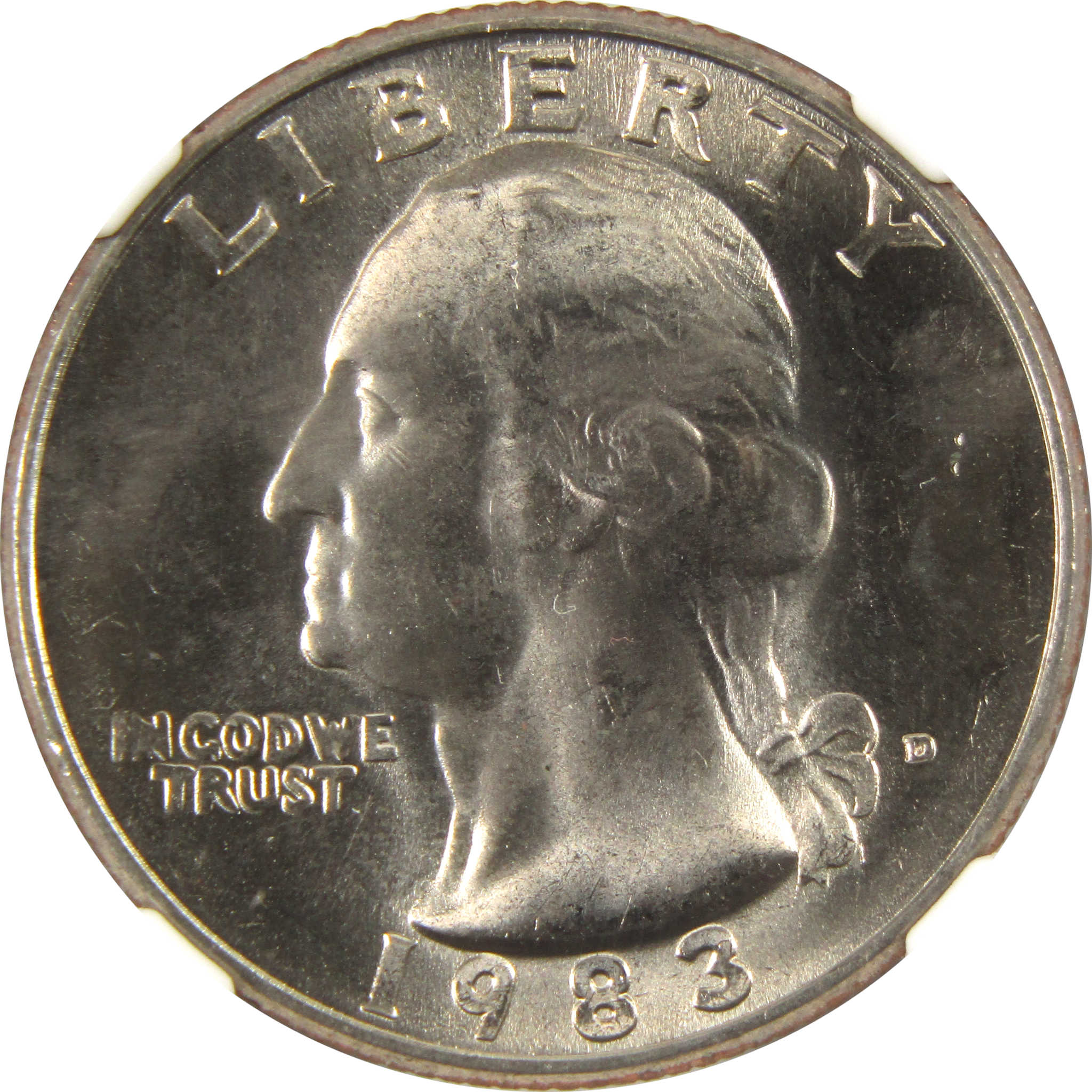 1983 D Washington Quarter MS 67 NGC Clad 25c Uncirculated SKU:I9565