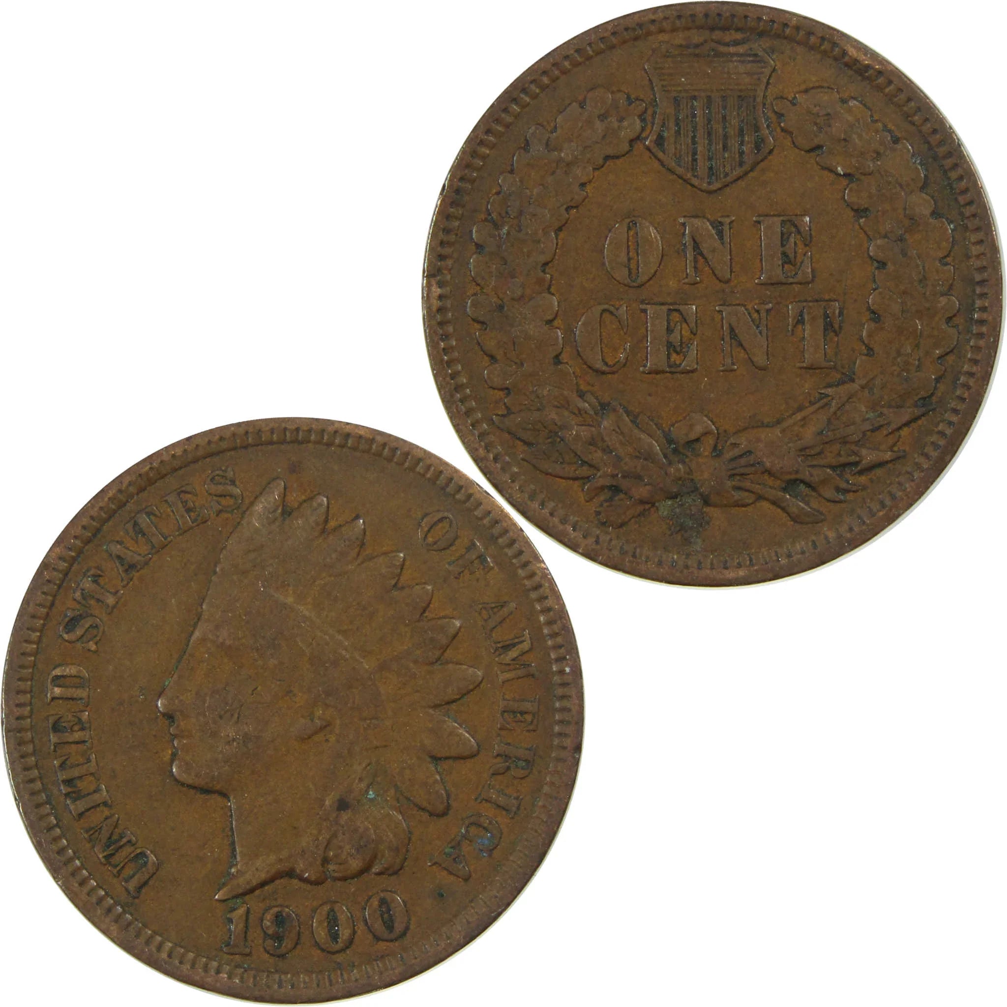 1900 Indian Head Cent VF Very Fine Penny 1c Coin SKU:I27030