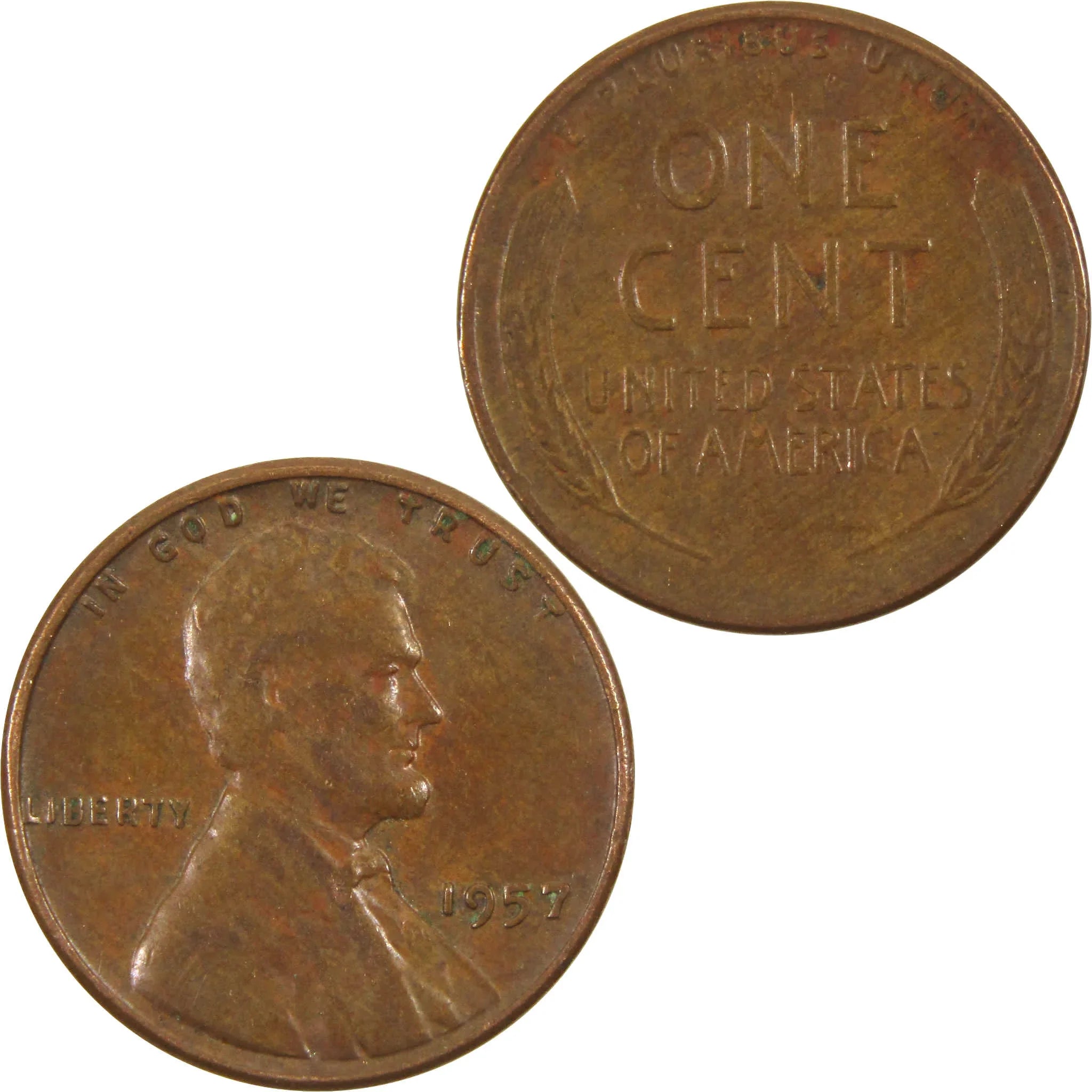 1957 Lincoln Wheat Cent AG About Good Penny 1c Coin