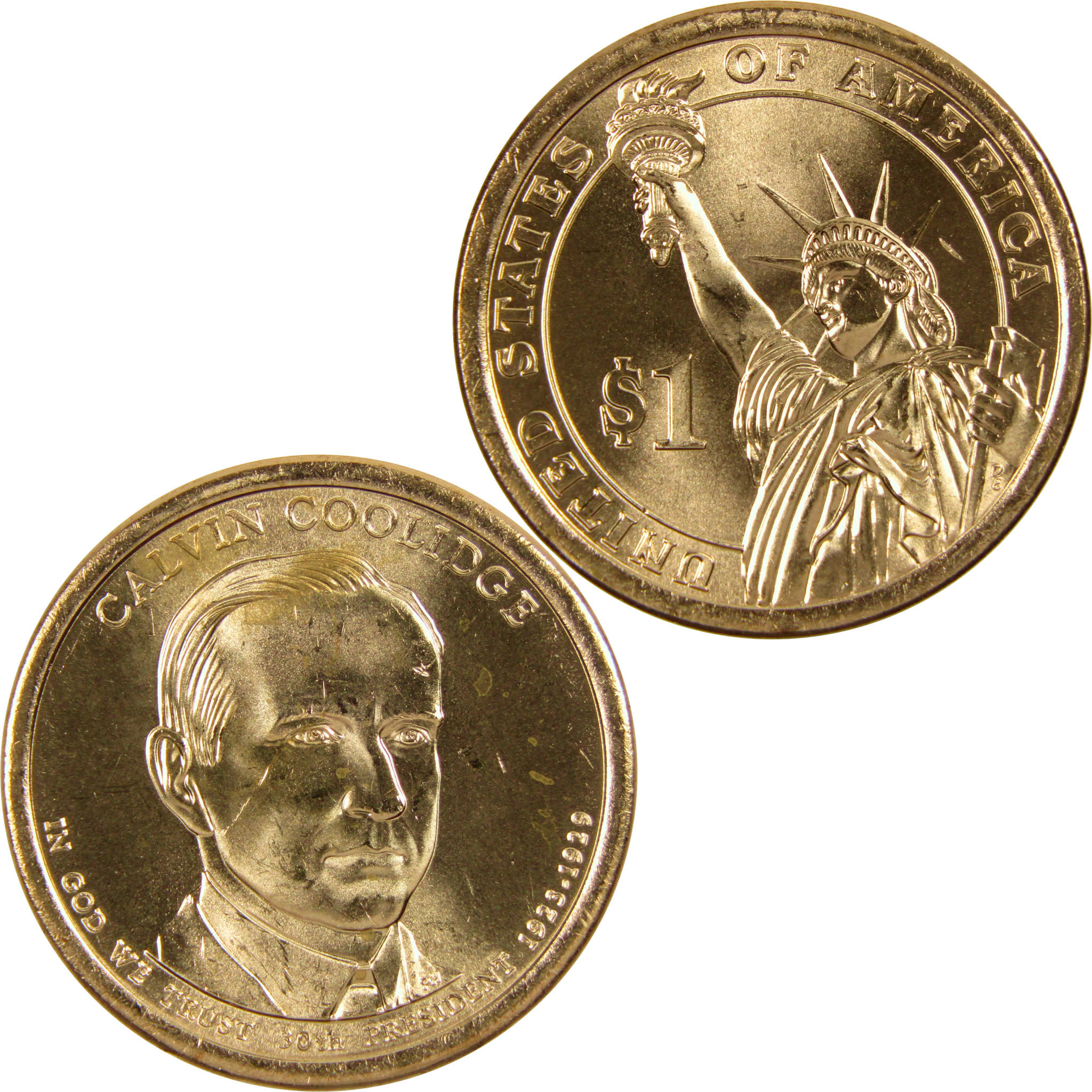 2014 D Calvin Coolidge Presidential Dollar BU Uncirculated $1 Coin